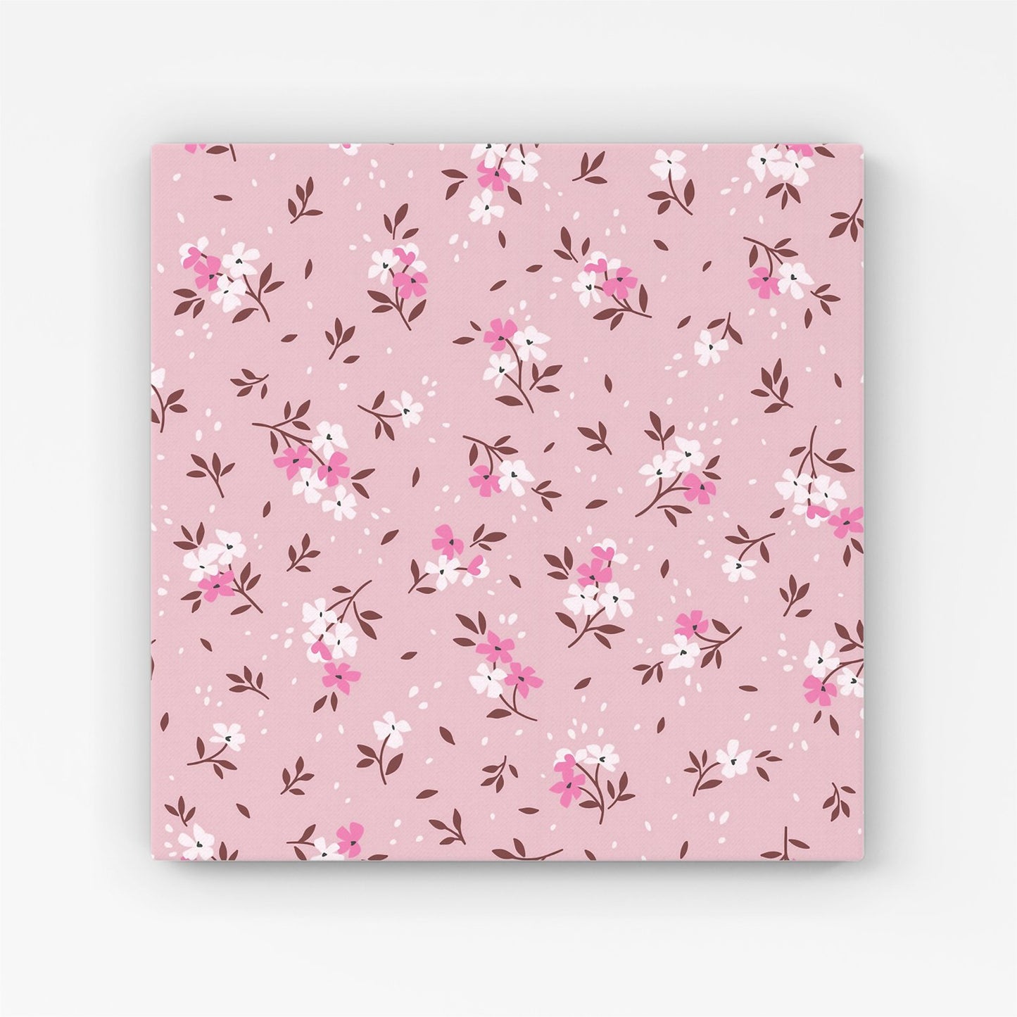 Pretty Pink Flower Pattern Canvas