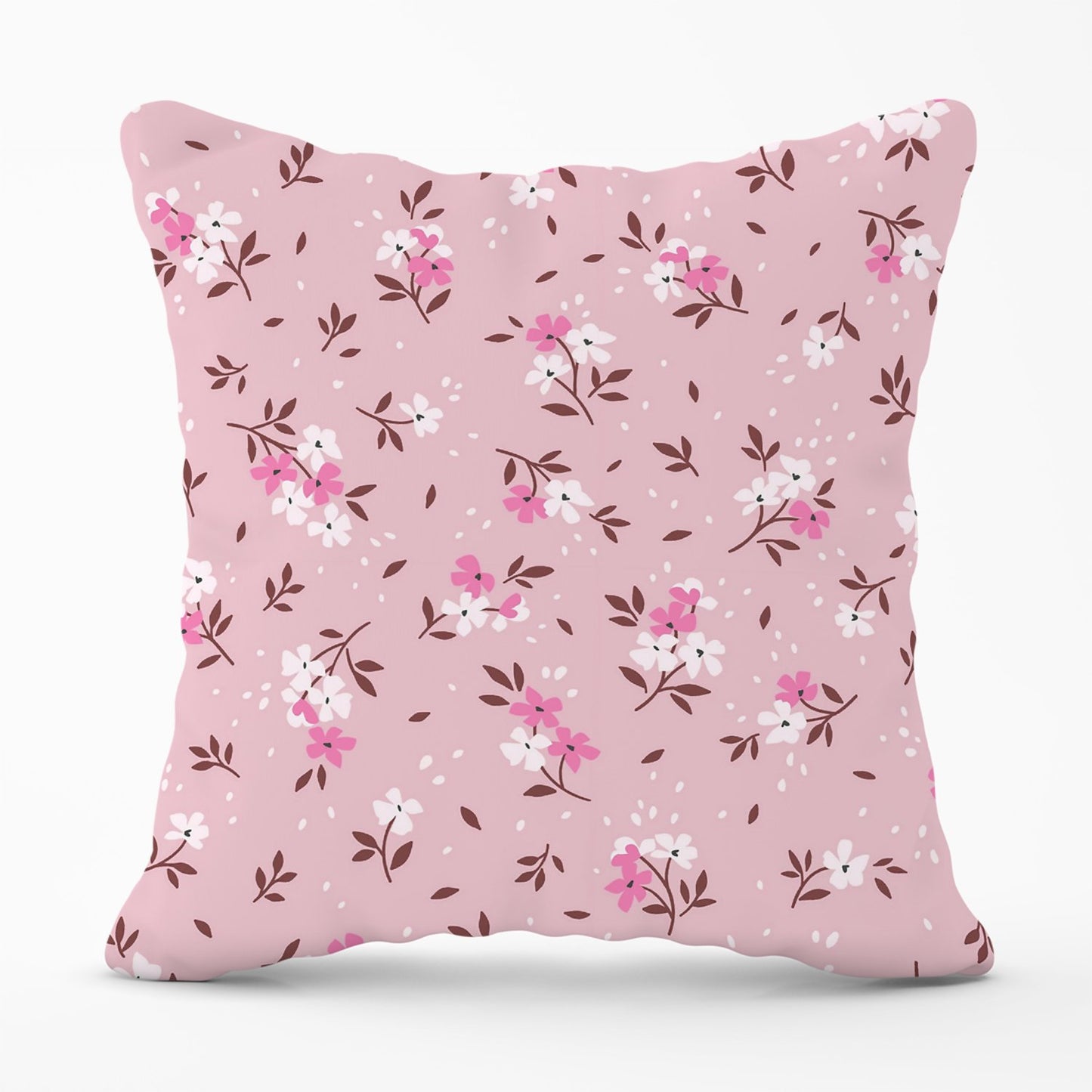 Pretty Pink Flower Pattern Outdoor Cushion