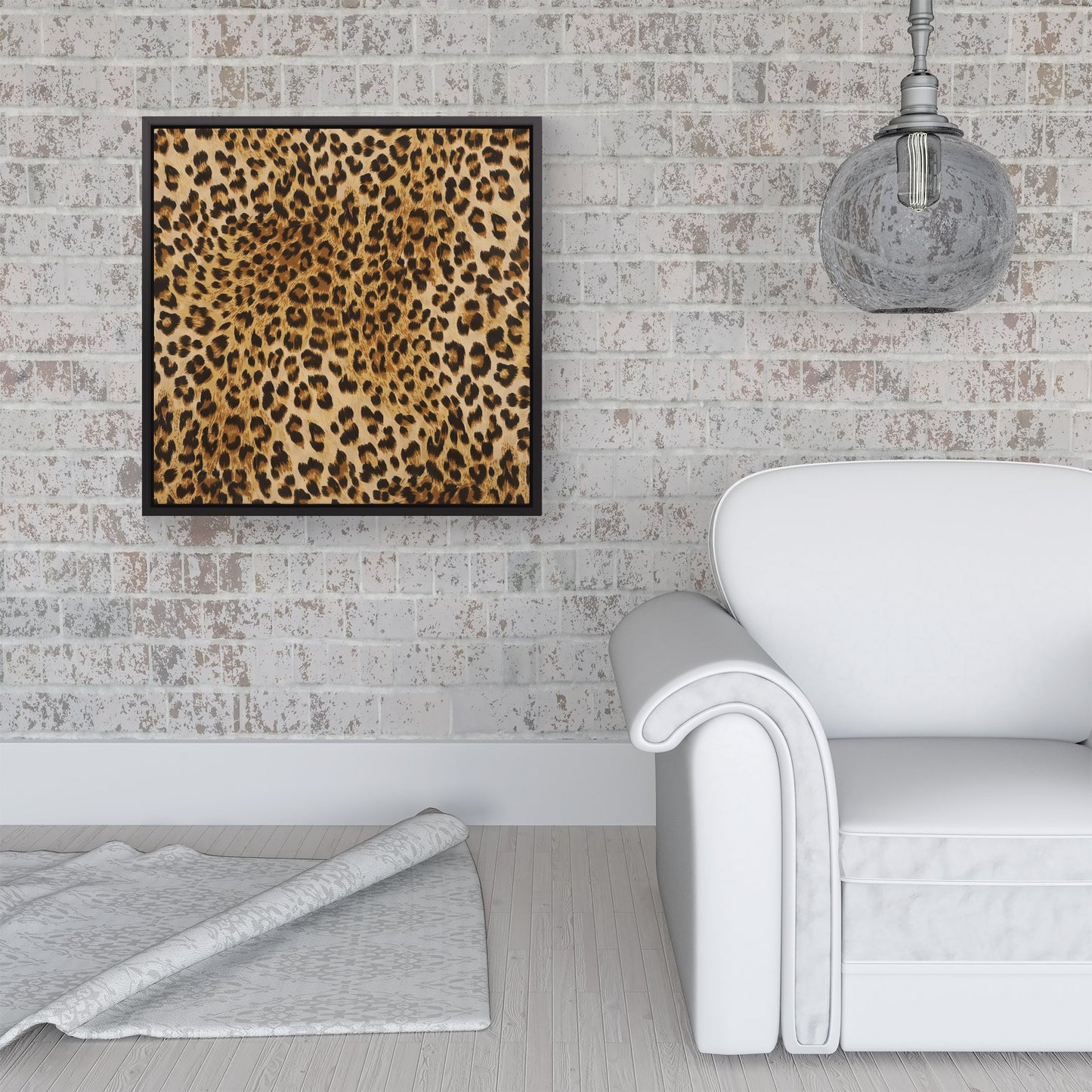 Wild Animal Pattern Framed Canvas