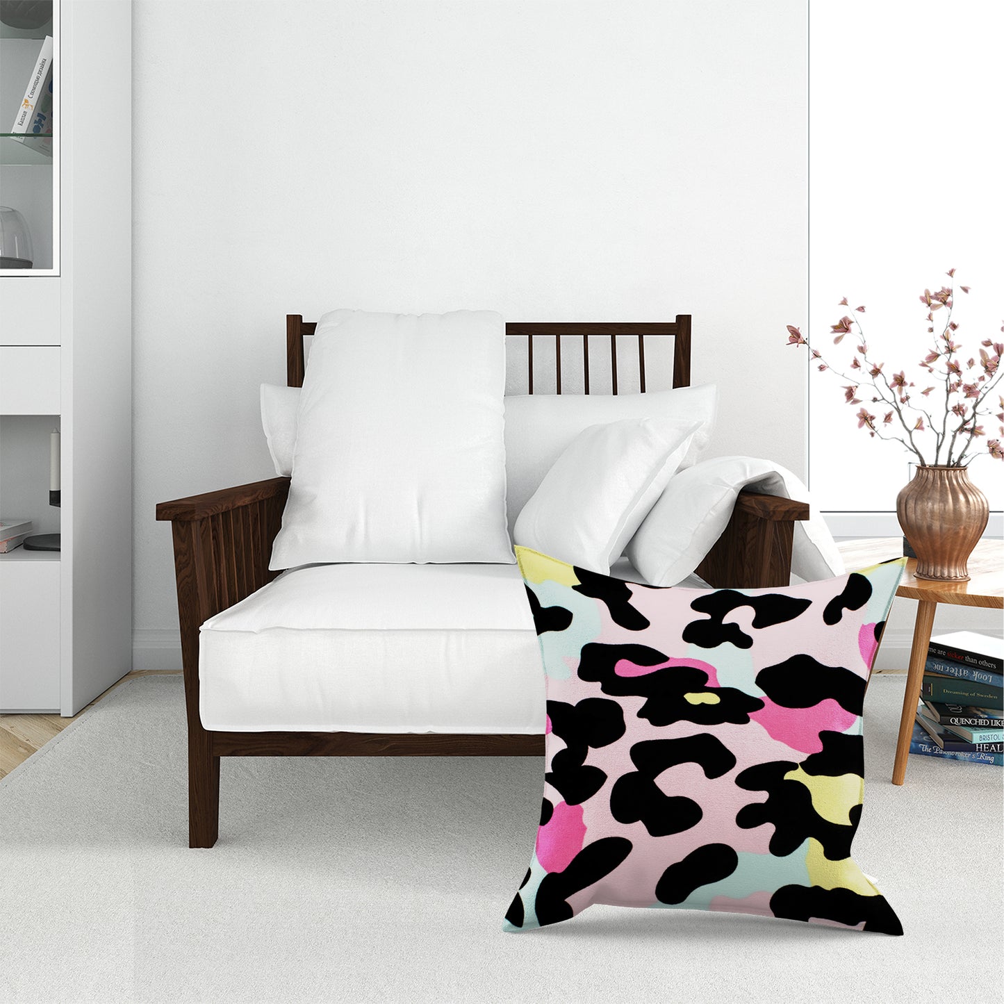 Colourful Leopard Print Floor Cushion