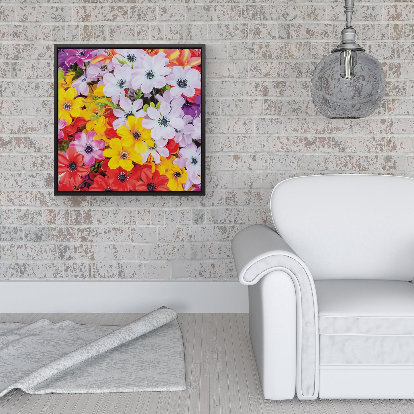 Spring Flowers Framed Canvas