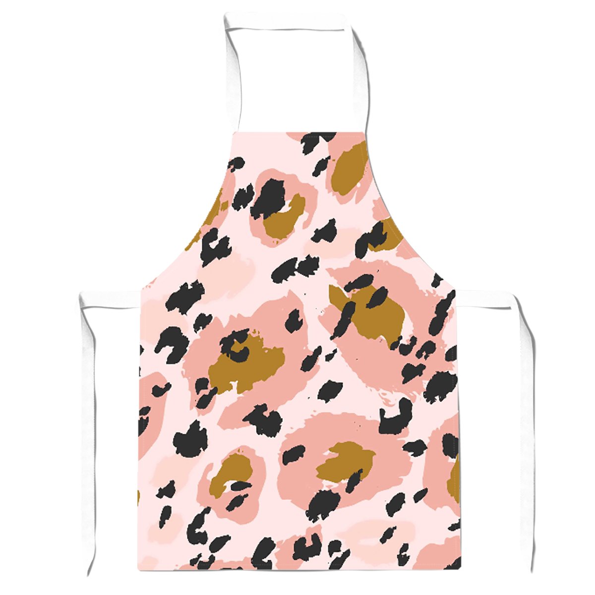 Hand Drawn Pink Leopard Print Apron