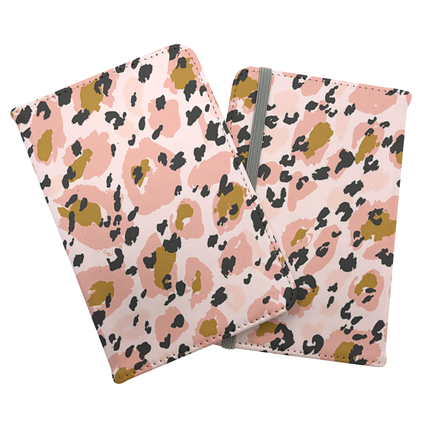 Hand Drawn Pink Leopard Print Passport Cover