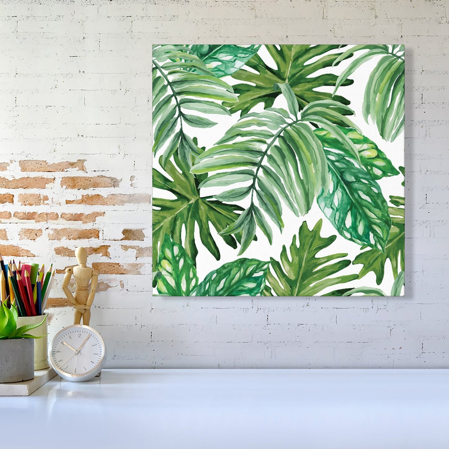 Exotic Rainforest Leaves Canvas