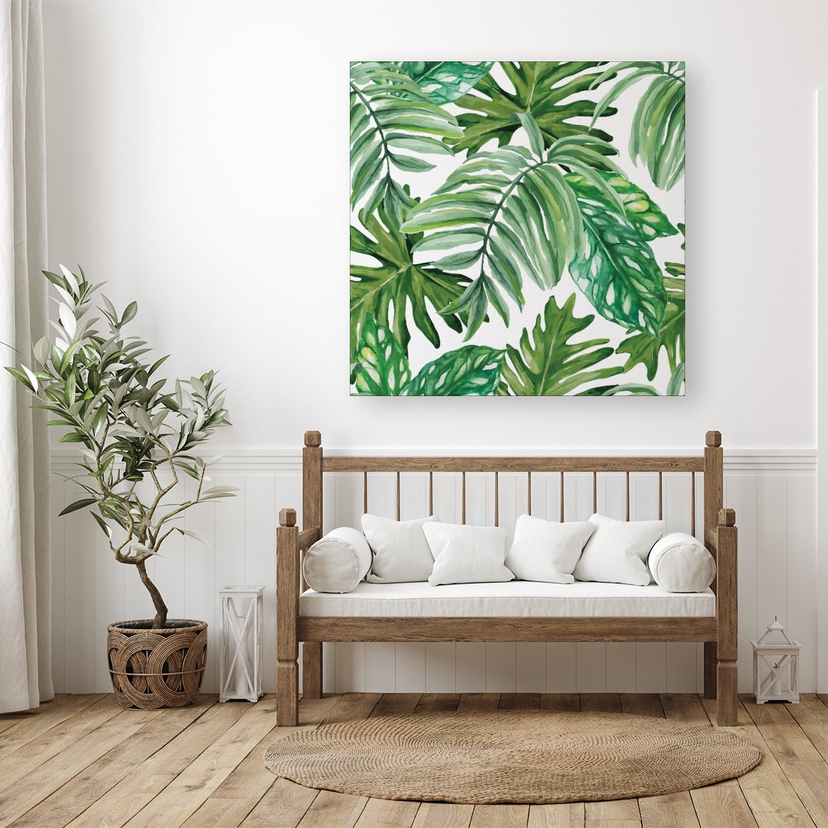 Exotic Rainforest Leaves Canvas