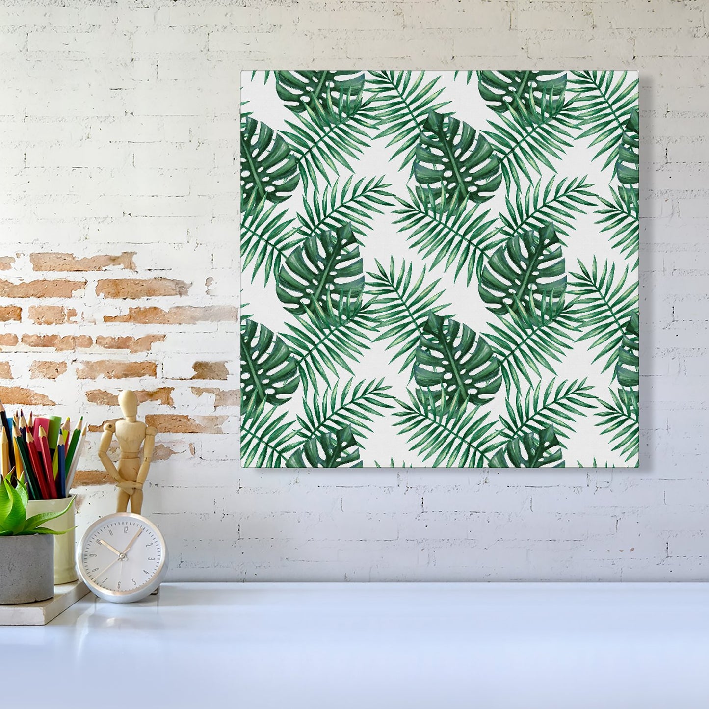 Watercolour Tropical Leaves Canvas