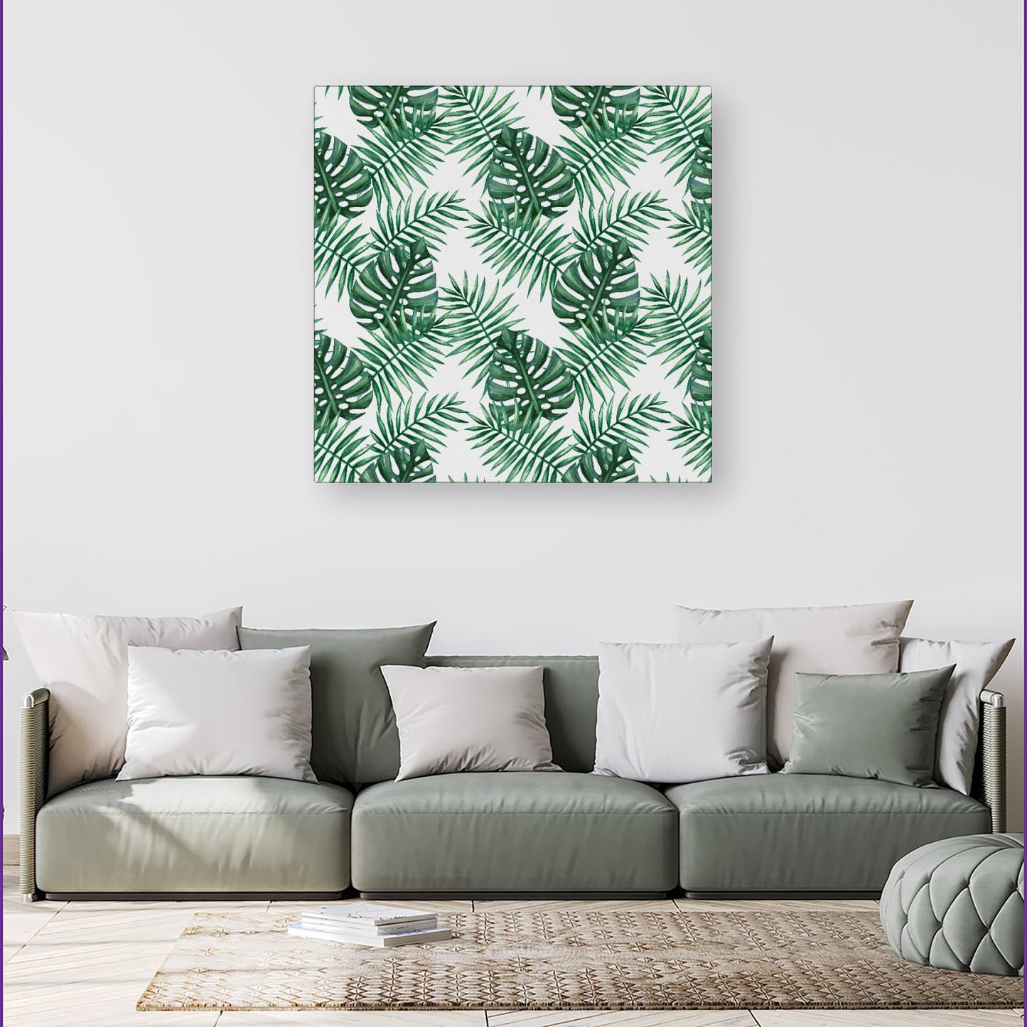 Watercolour Tropical Leaves Canvas