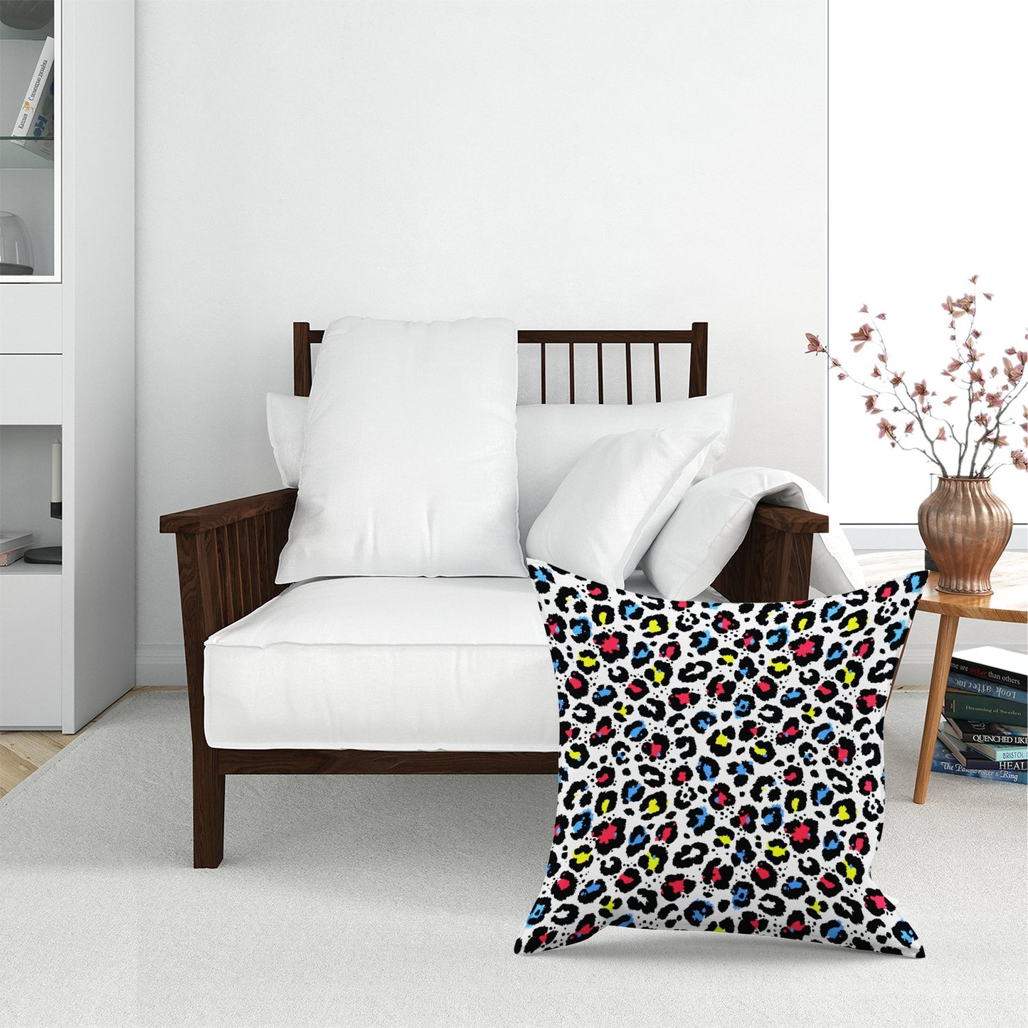 Coloured Leopard Print Floor Cushion