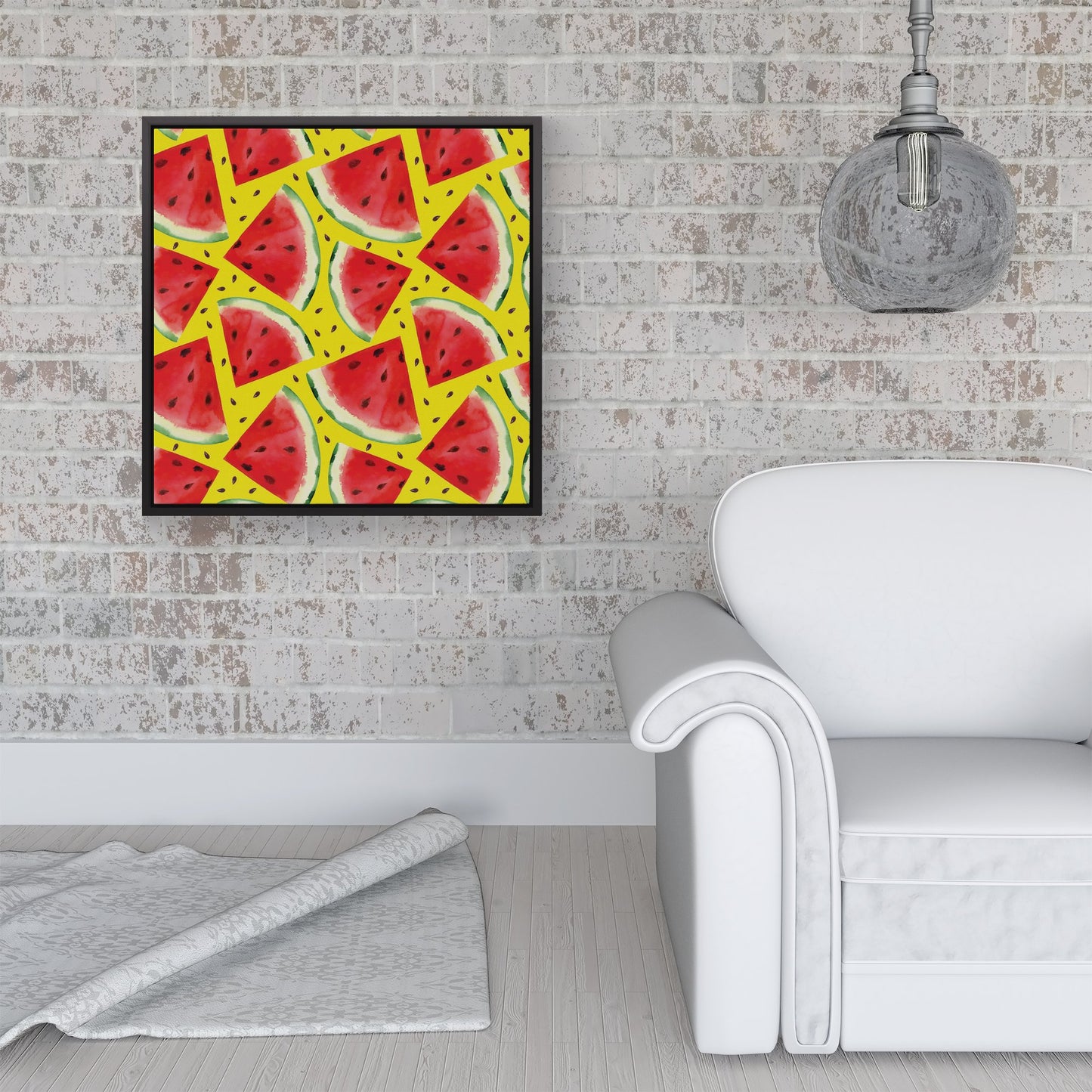 Watermelon Pattern Framed Canvas