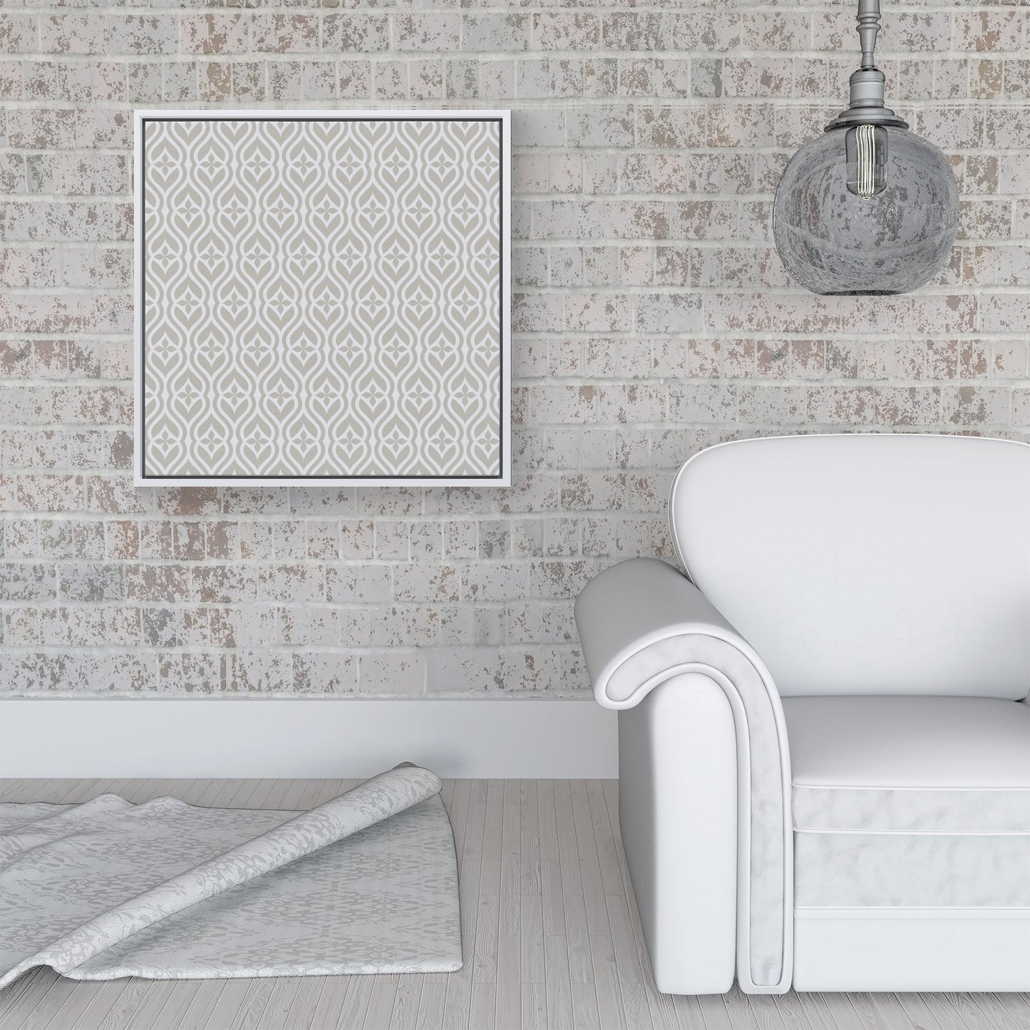 Abstract Ornament Pattern Framed Canvas