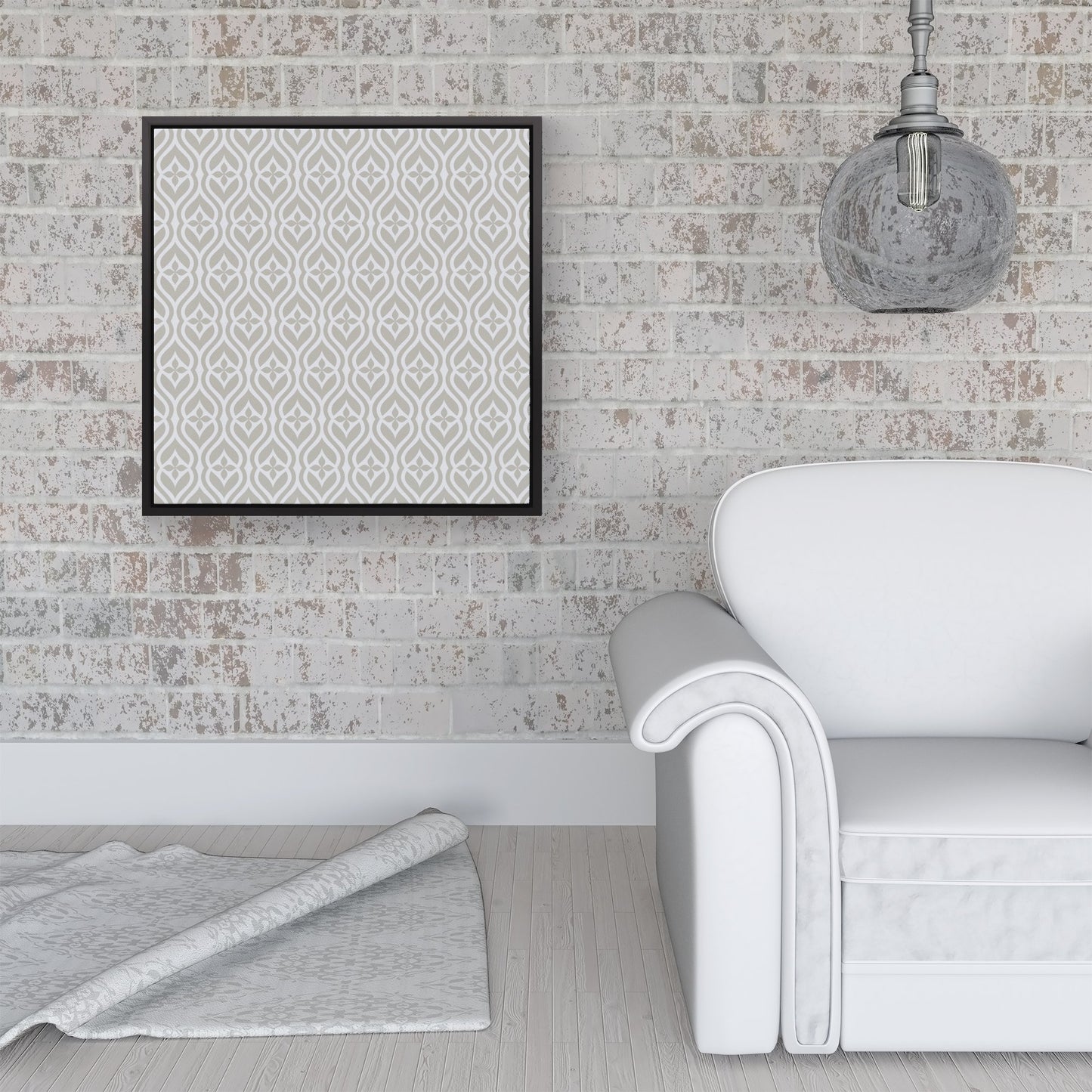 Abstract Ornament Pattern Framed Canvas