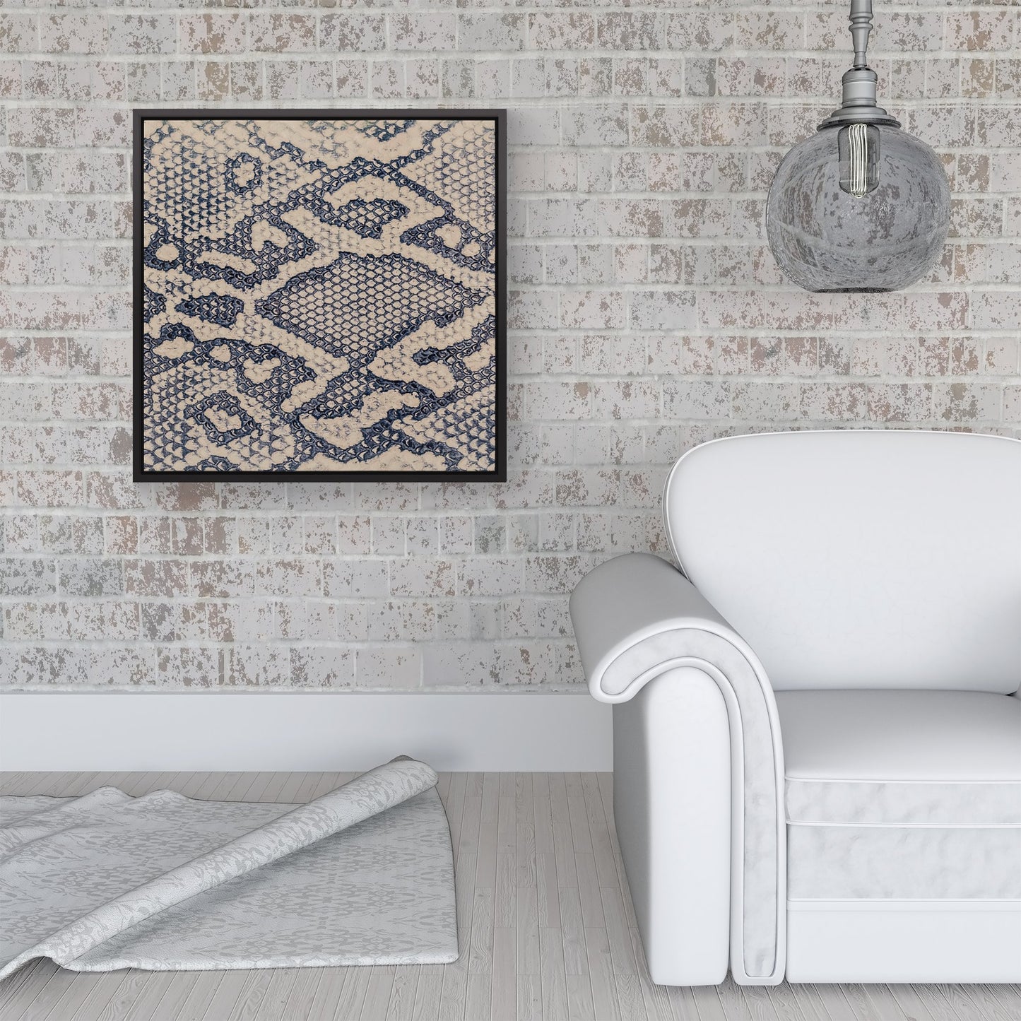 Snake Skin Framed Canvas