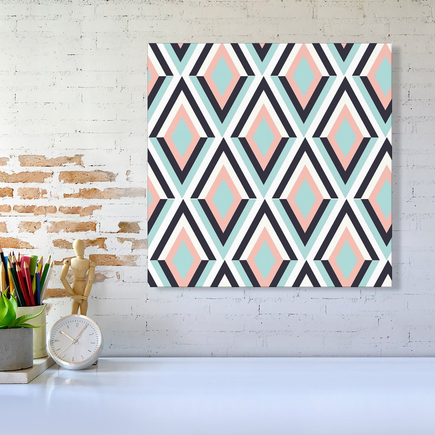 Zig Zag Abstract Pattern Canvas