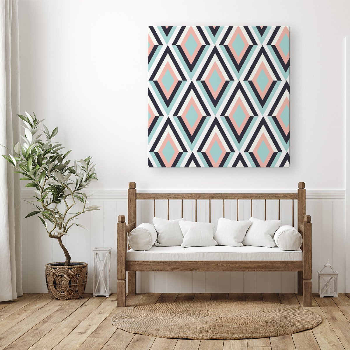 Zig Zag Abstract Pattern Canvas
