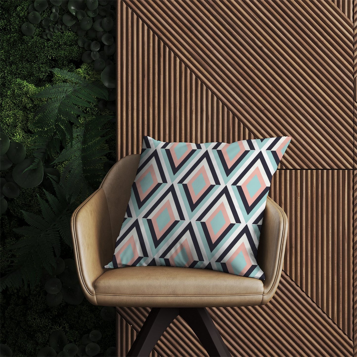Zig Zag Abstract Pattern Outdoor Cushion
