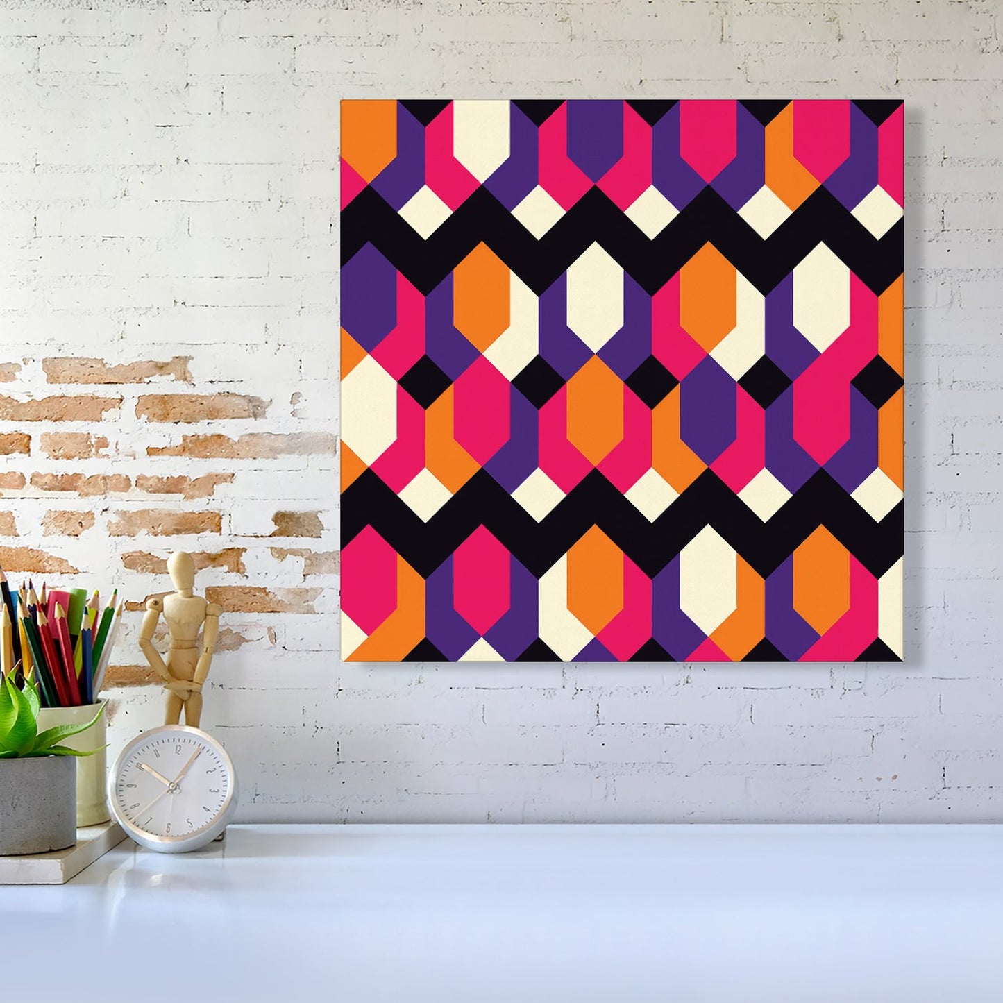 Coloured Abstract Pattern Canvas