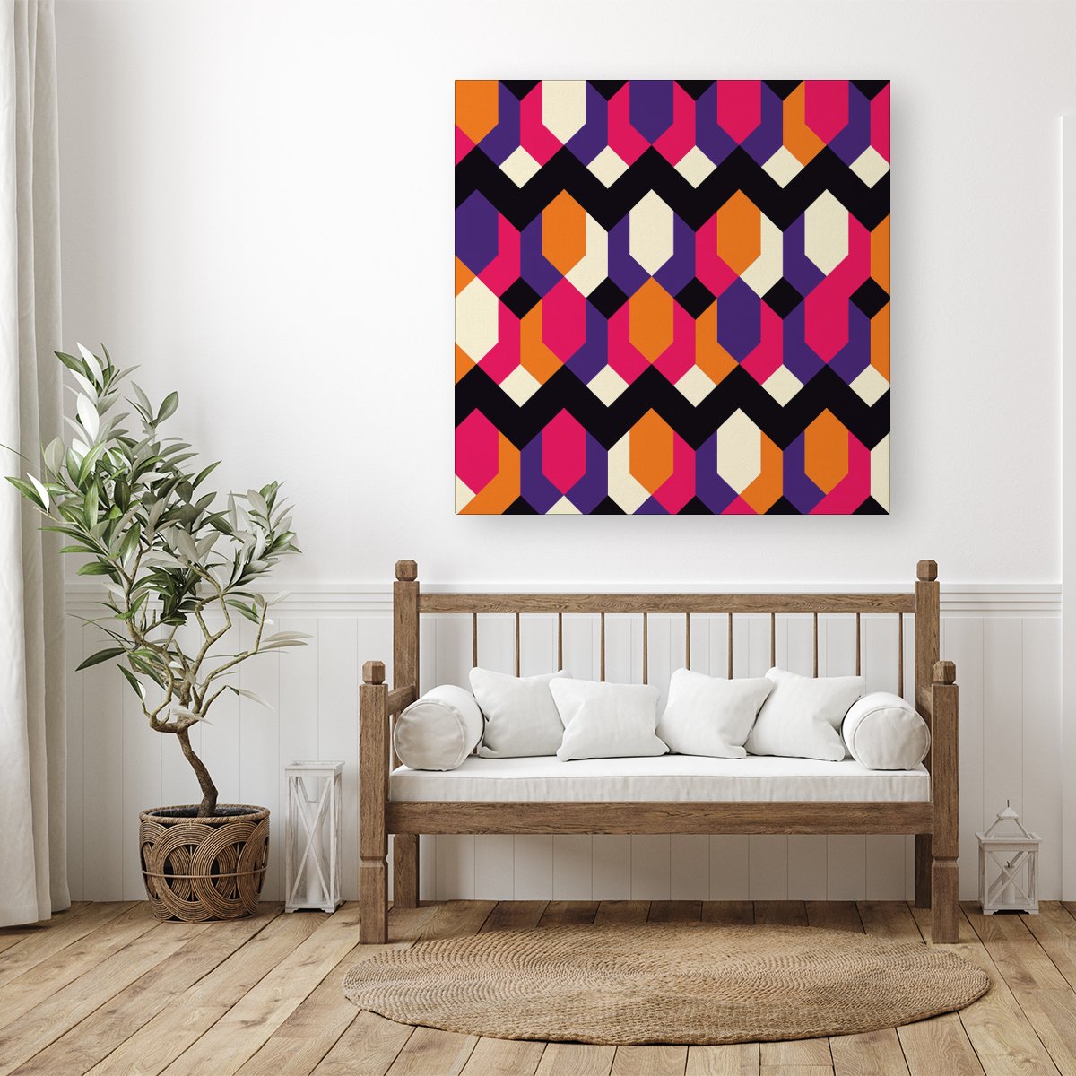 Coloured Abstract Pattern Canvas