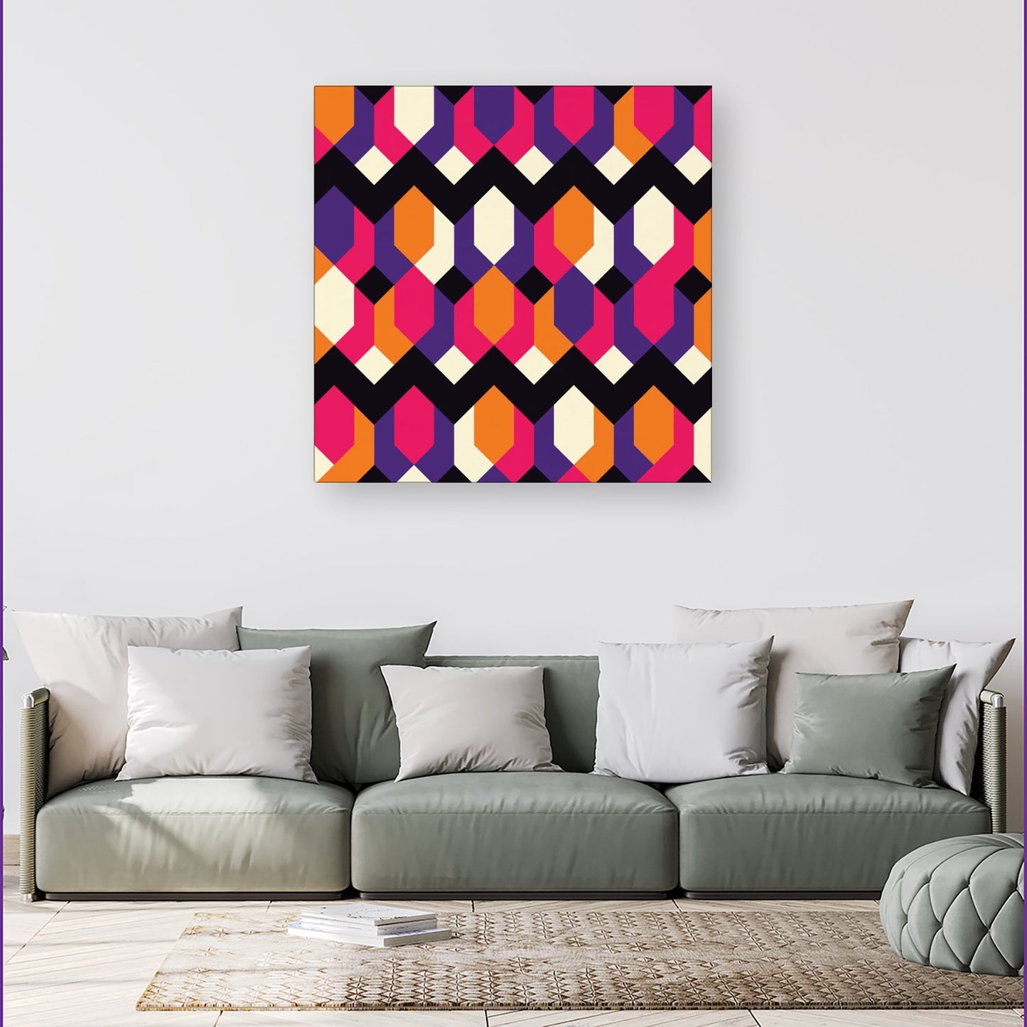 Coloured Abstract Pattern Canvas