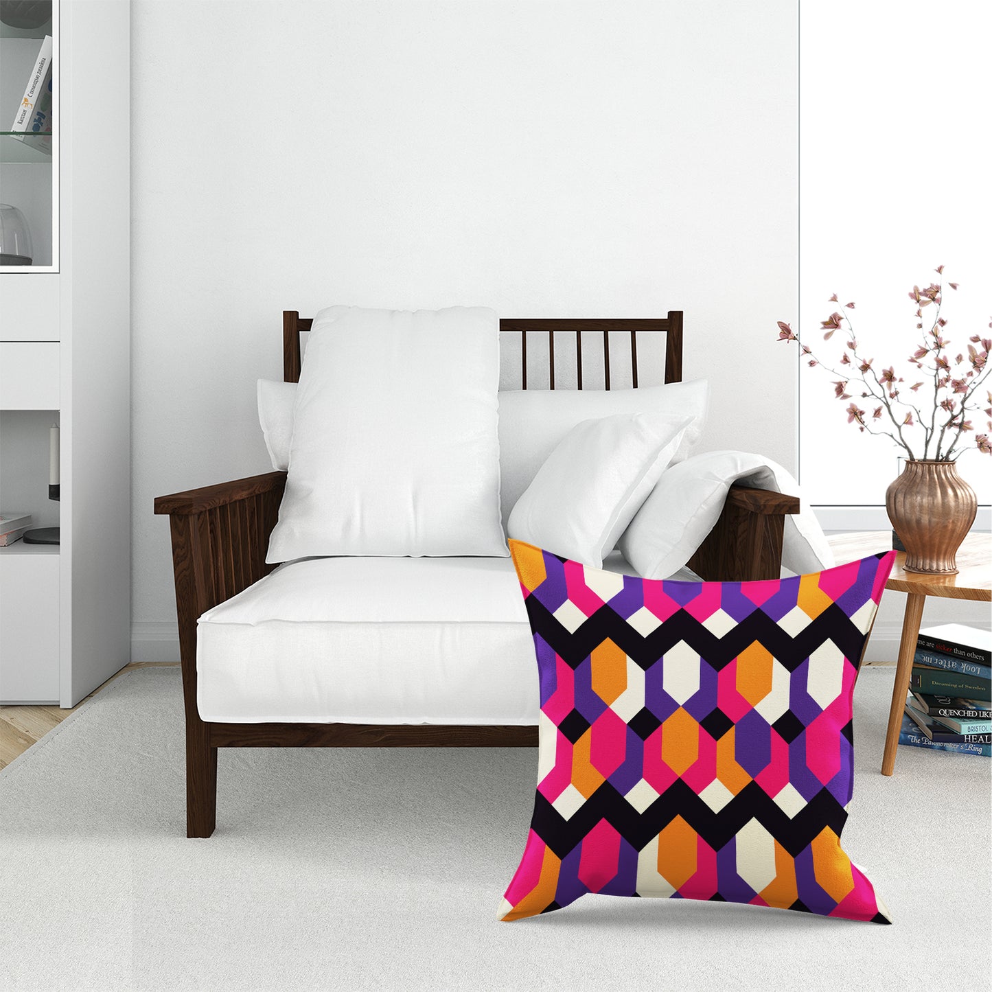 Coloured Abstract Pattern Floor Cushion