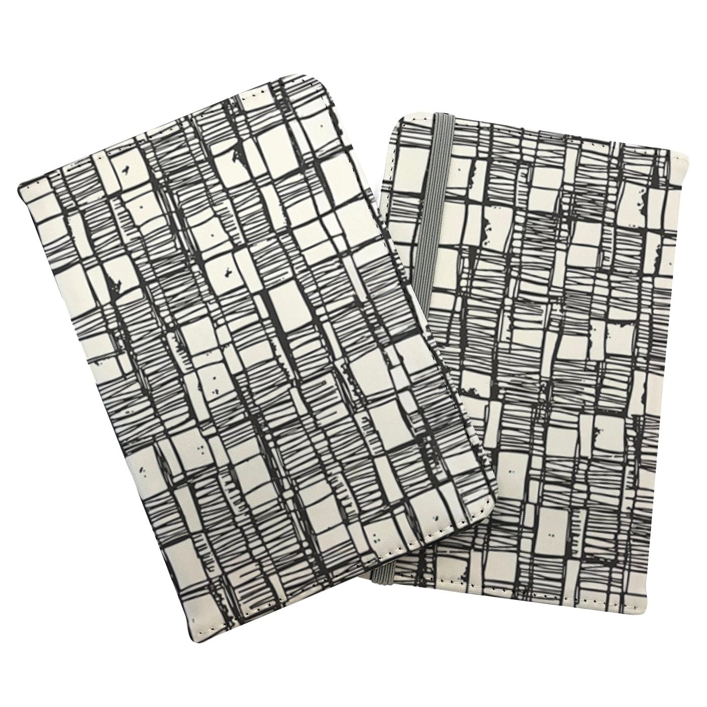 Irregular Sketched Block Textured Passport Cover