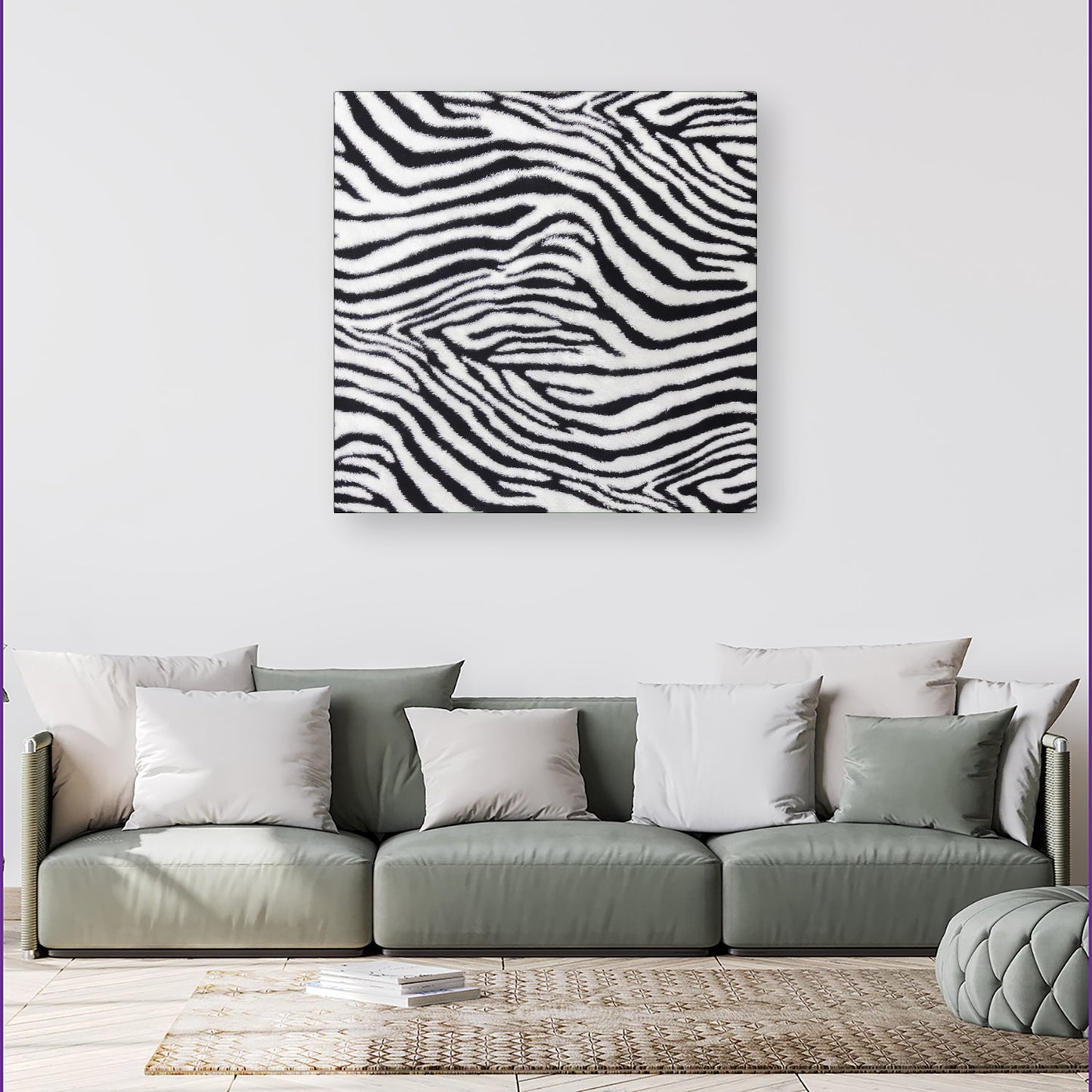 Zebra Texture Pattern Canvas