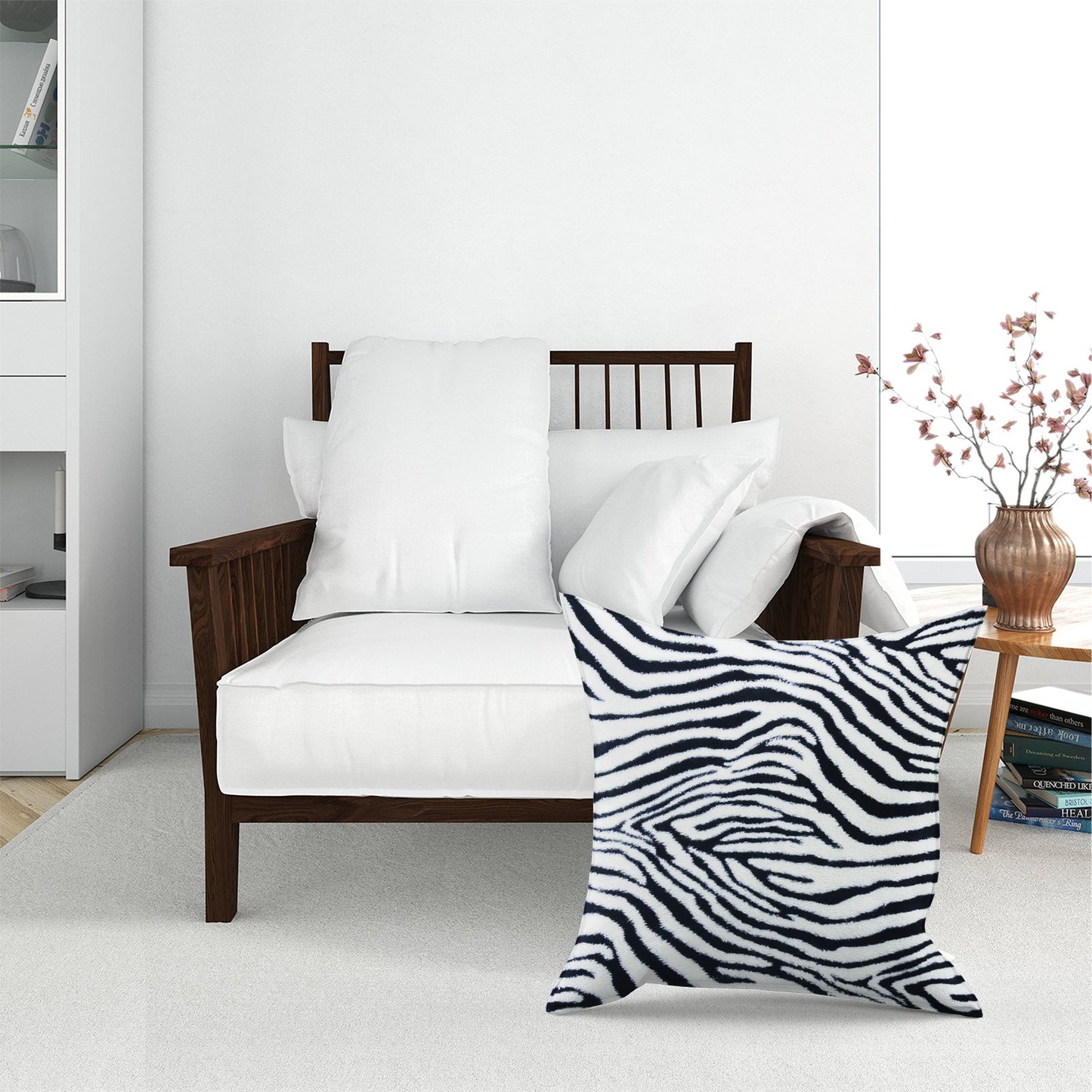Zebra Texture Pattern Floor Cushion