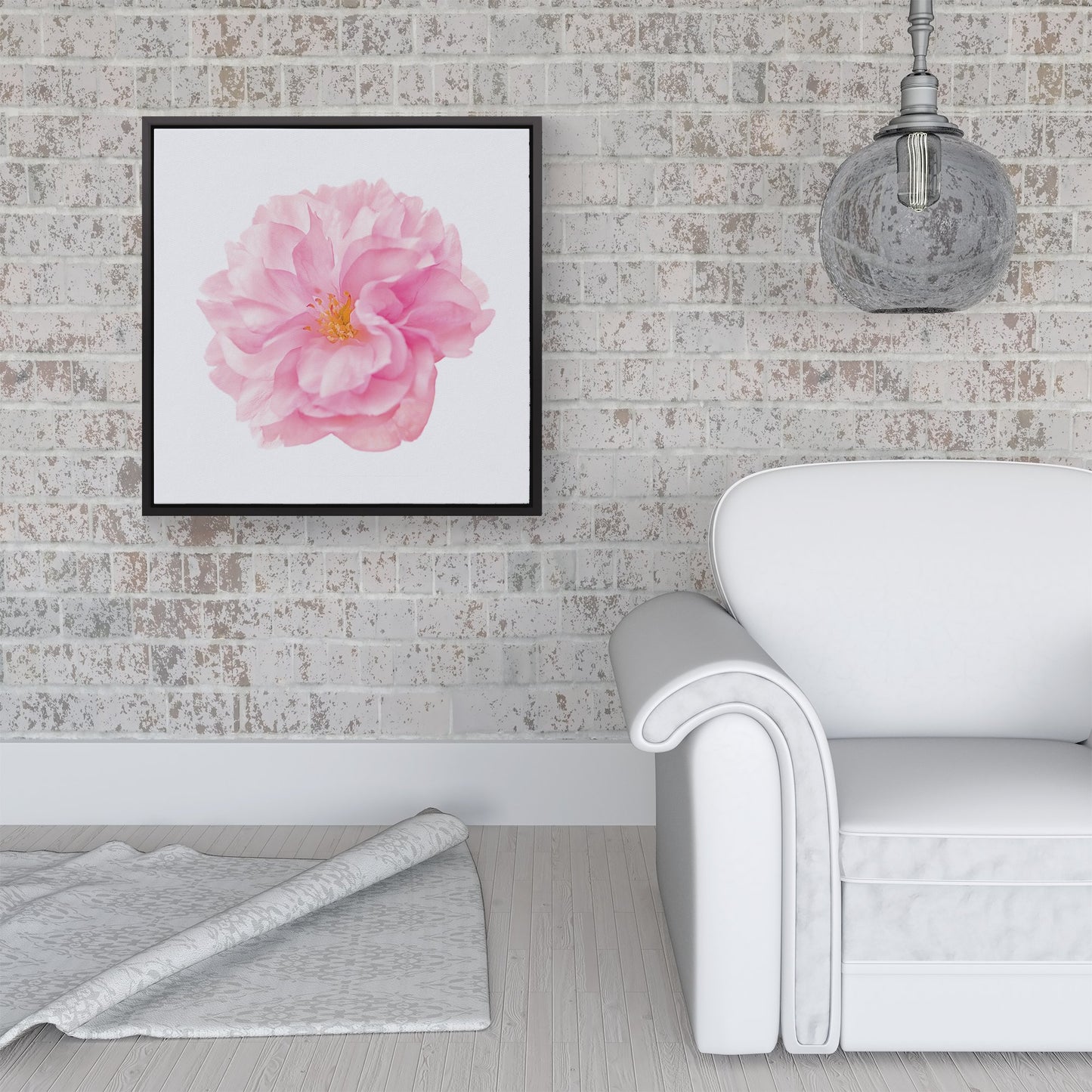 Single Cherry Blossom Framed Canvas