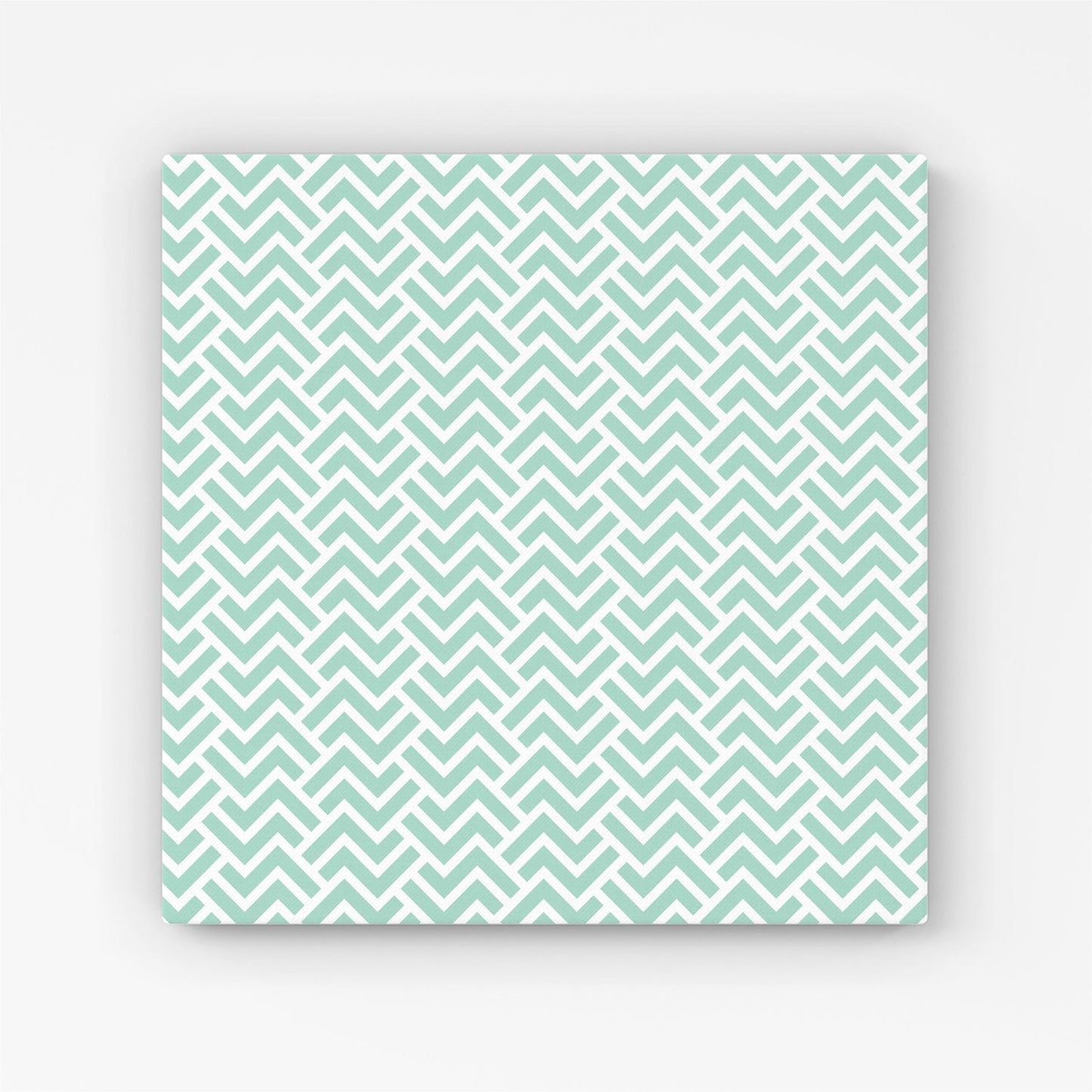 Green Geometric Pattern Canvas