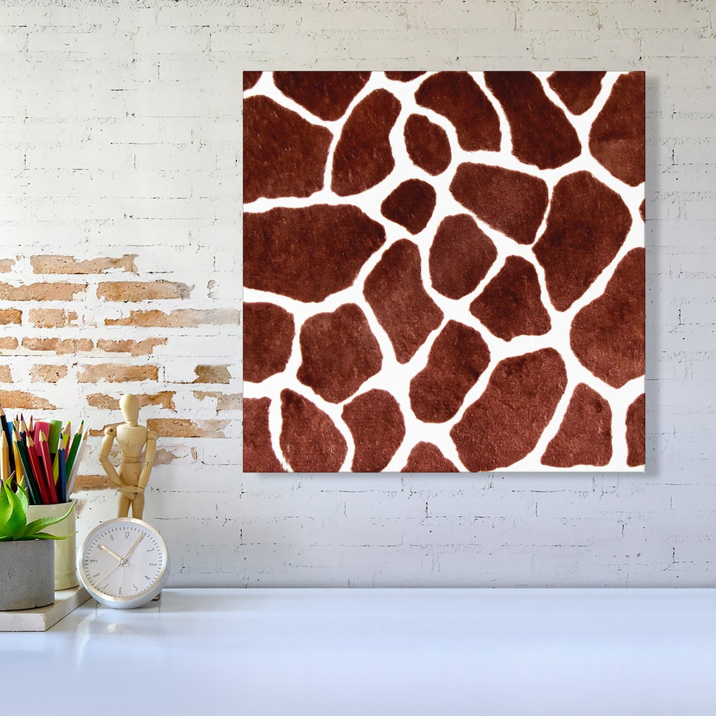 Giraffe Spots Print Canvas