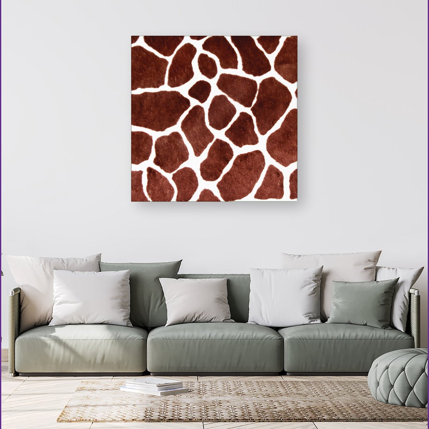 Giraffe Spots Print Canvas