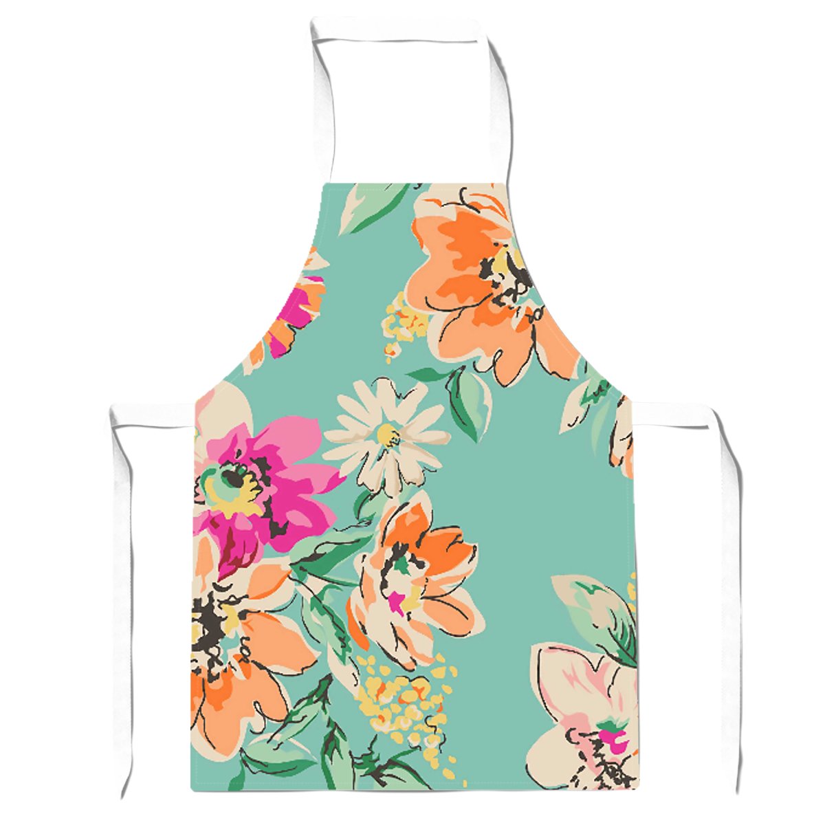 Bright Flower Sketch Apron