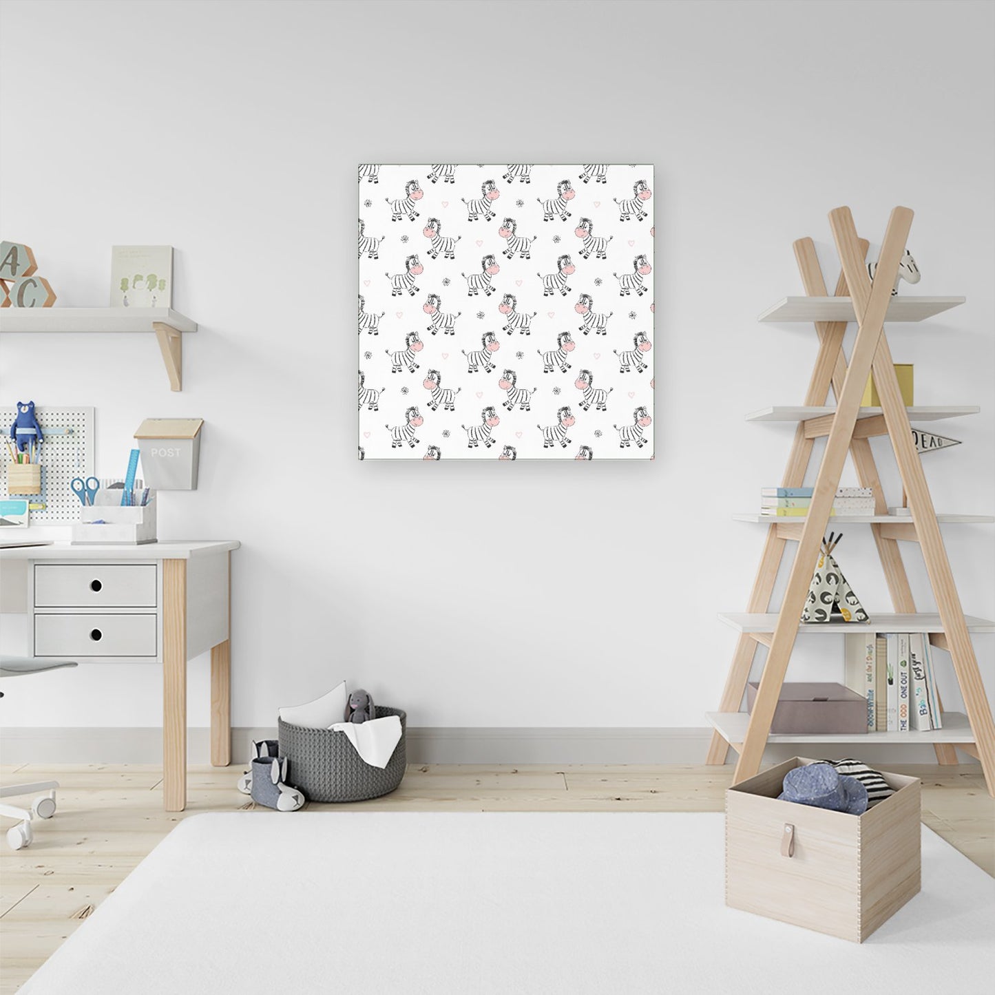 Cute Hand Drawn Zebra Canvas