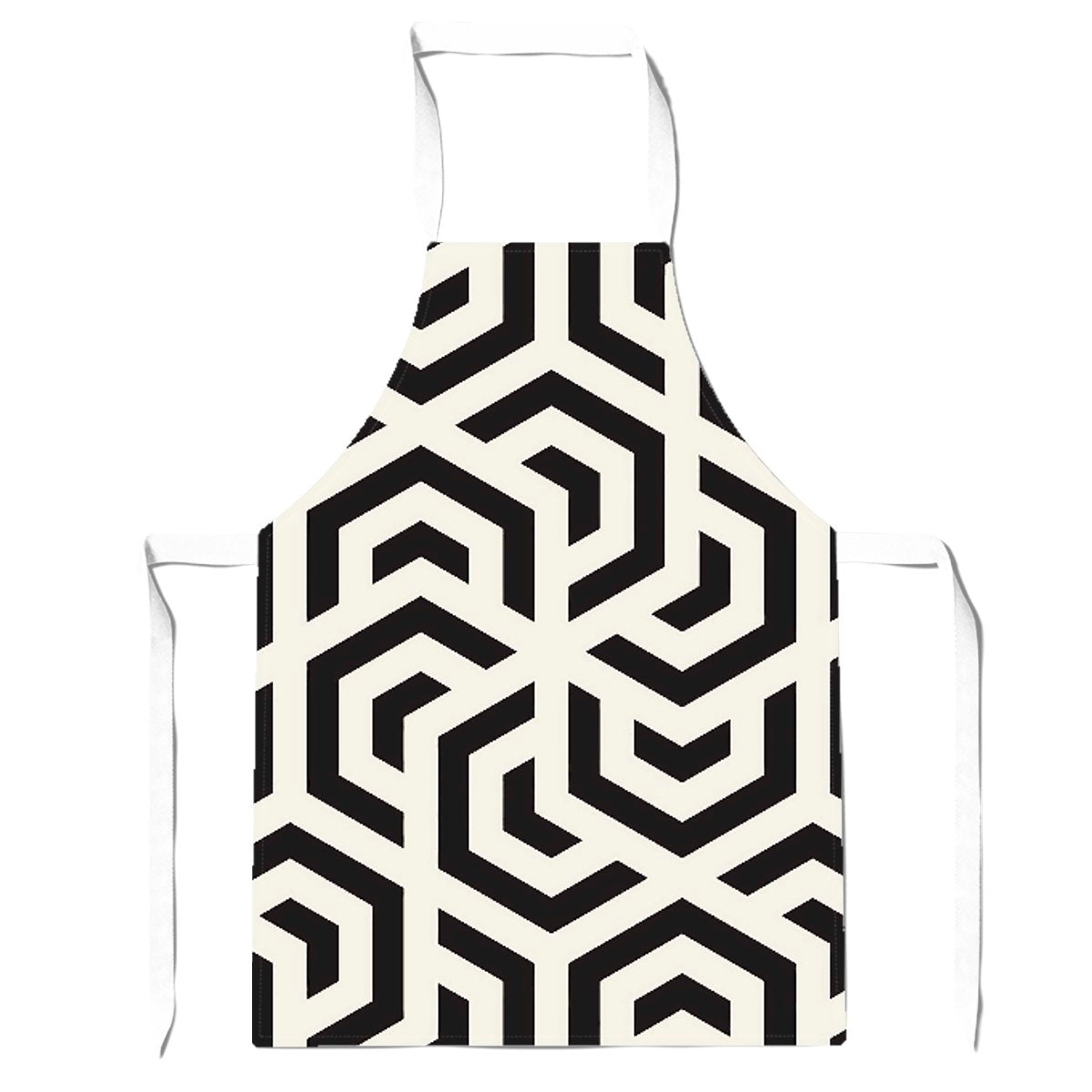 Hexagonal Geometric Pattern Apron