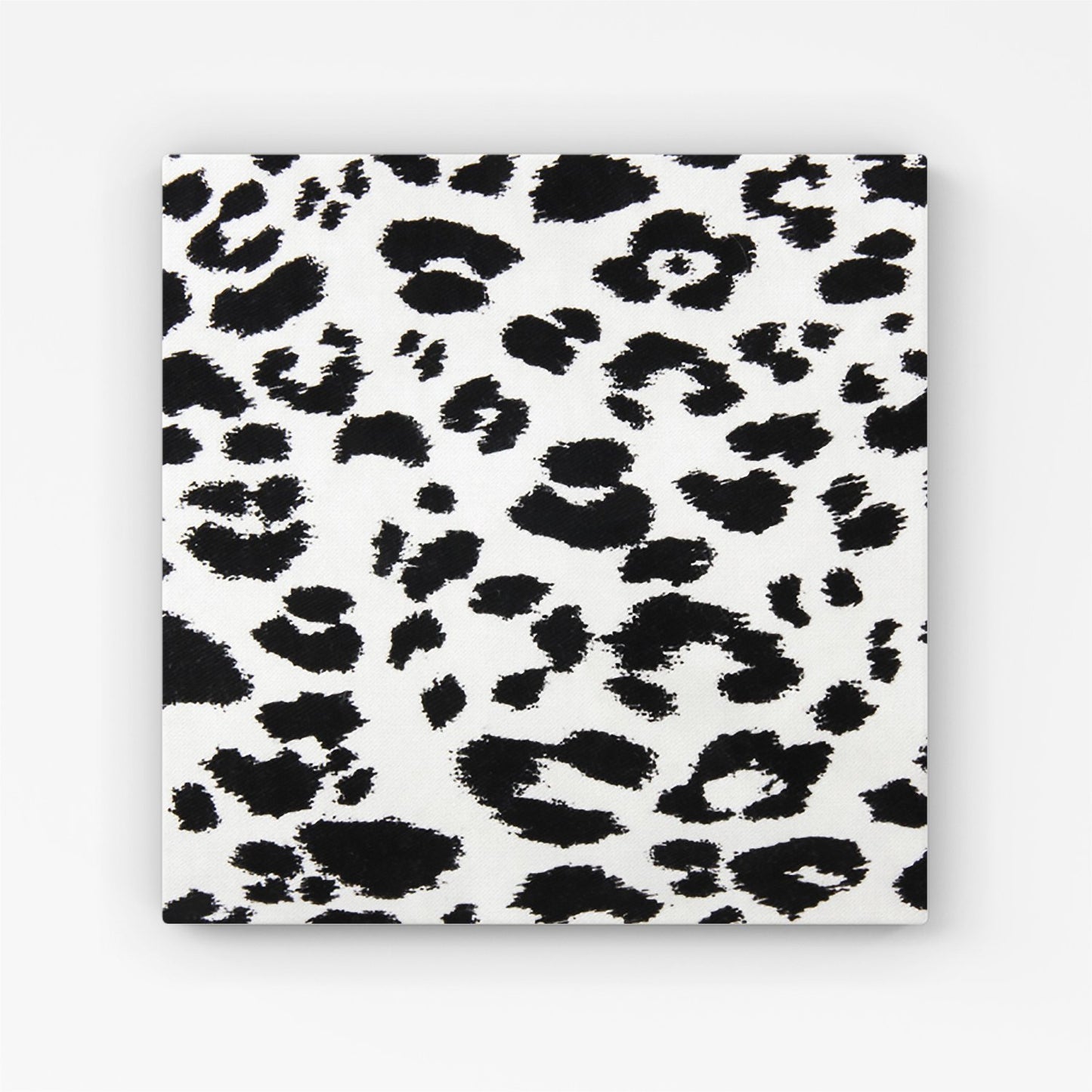 Black Leopard Print Canvas