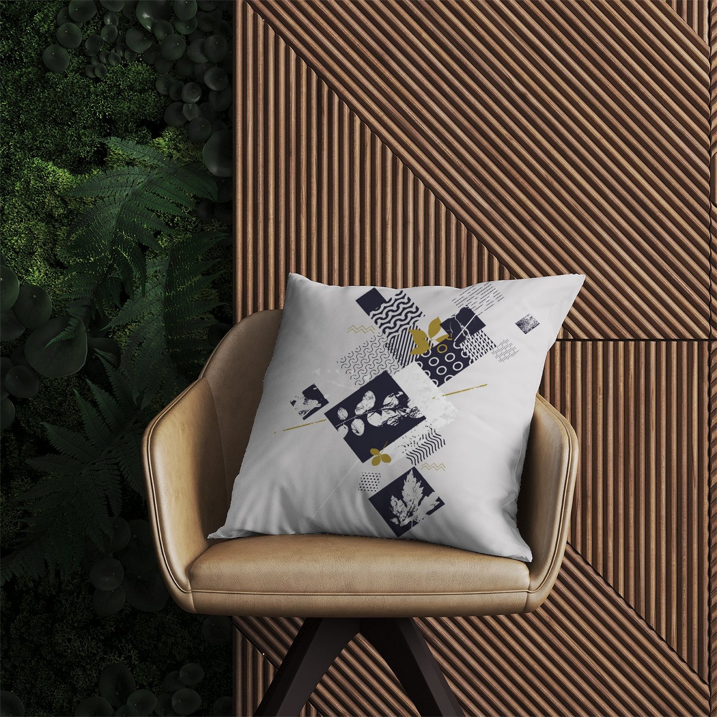Abstract Botanical Outdoor Cushion