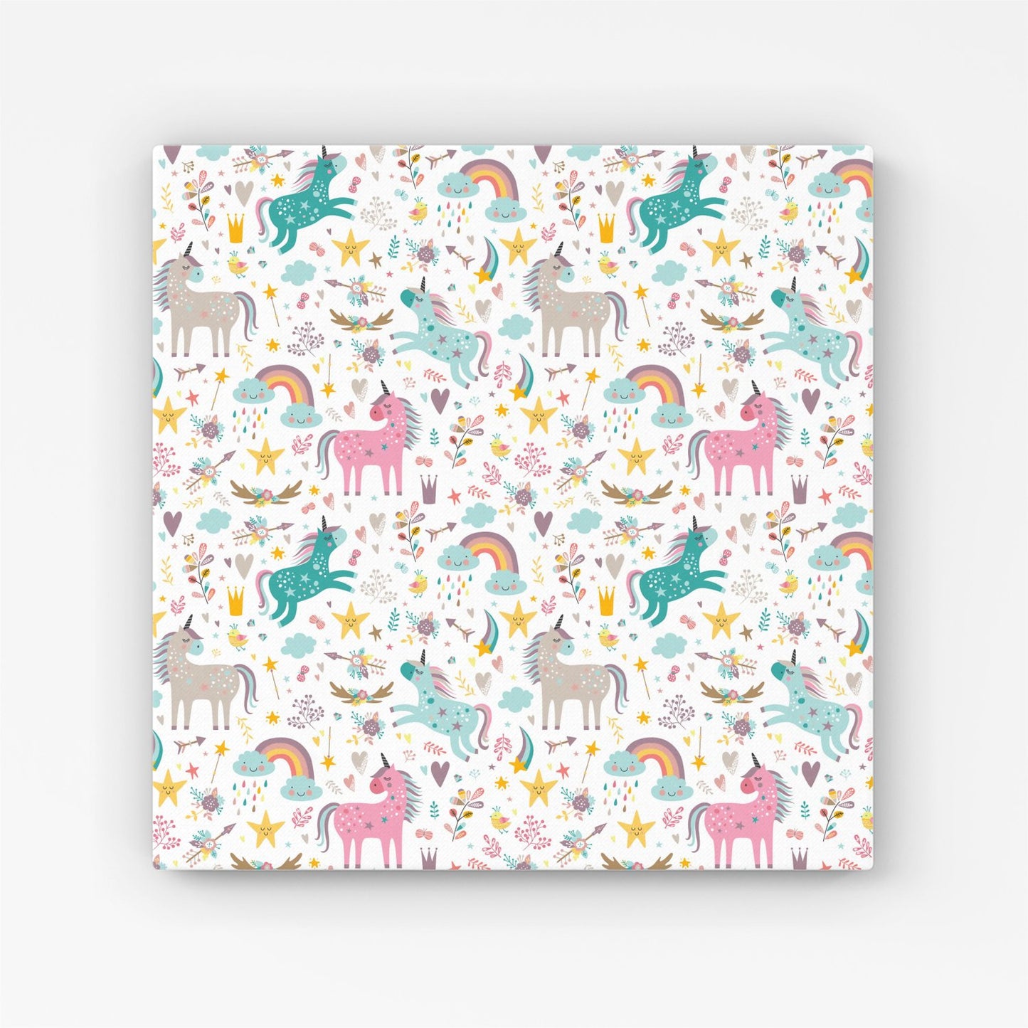 Unicorn And Rainbows Canvas