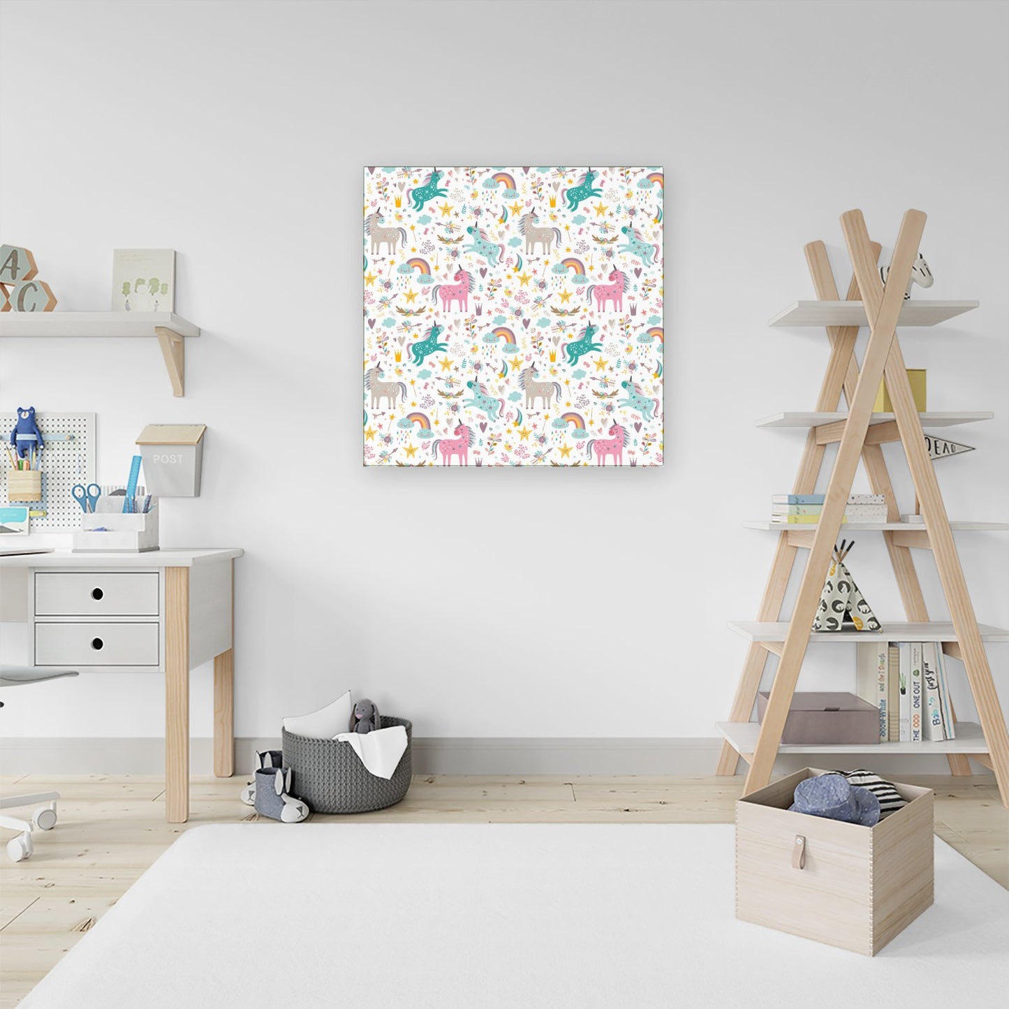 Unicorn And Rainbows Canvas