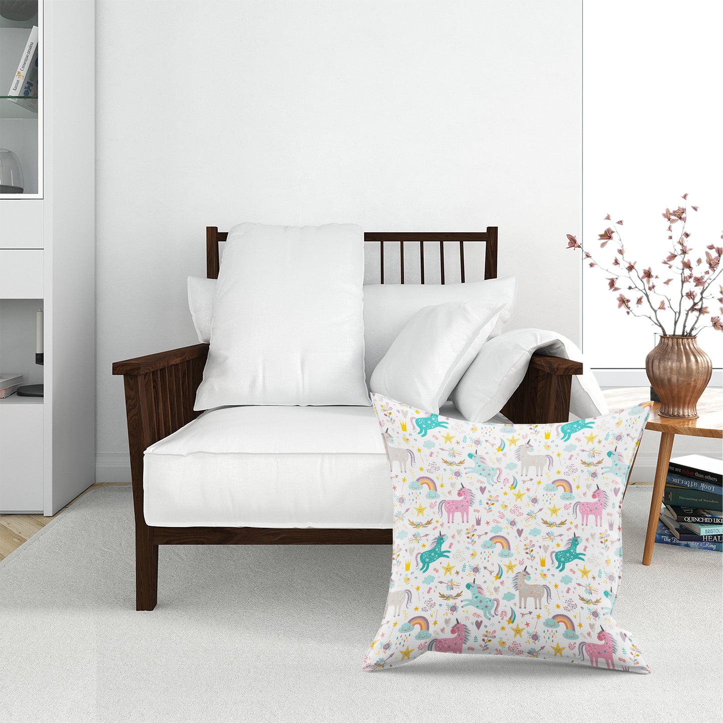 Unicorn And Rainbows Floor Cushion