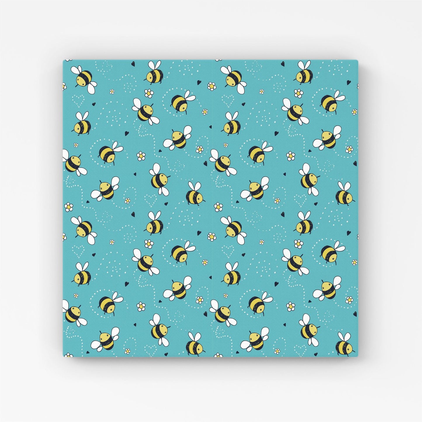 Hand Drawn Busy Bees Canvas