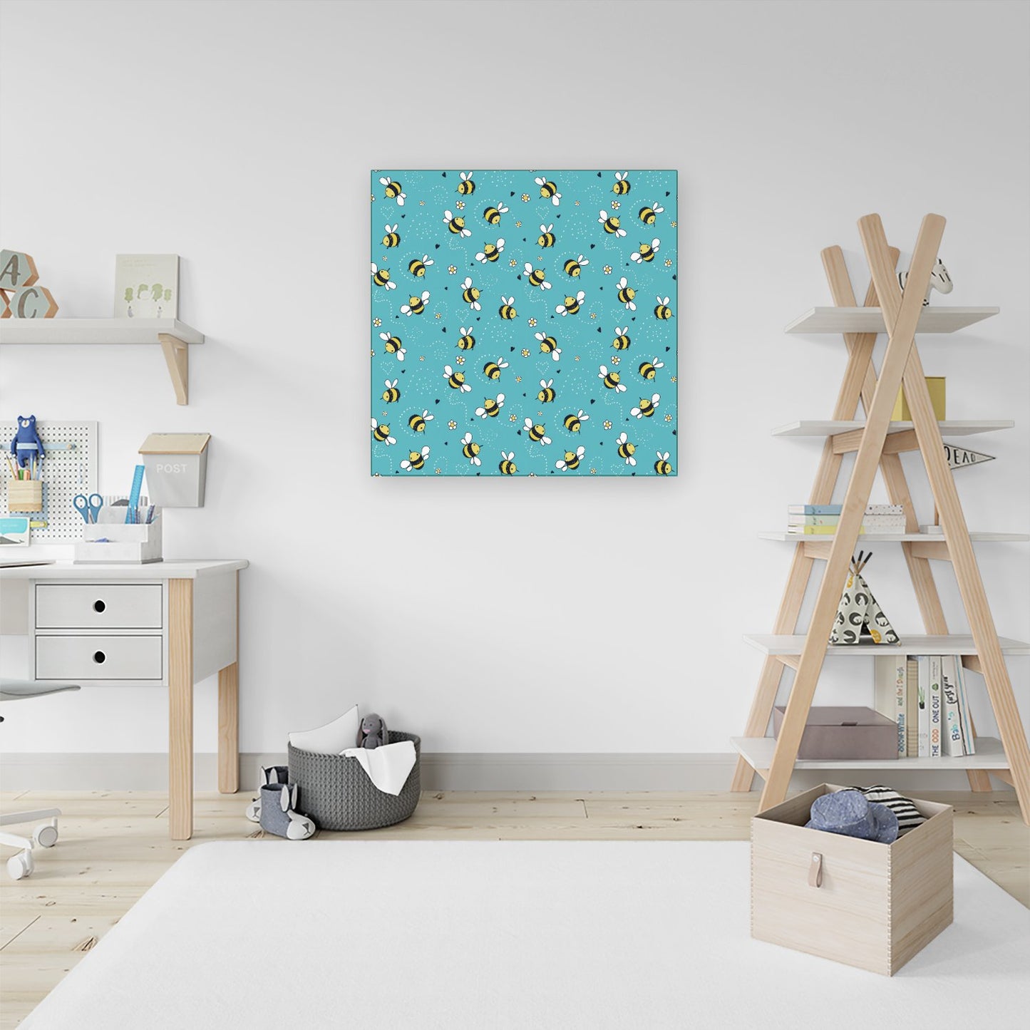 Hand Drawn Busy Bees Canvas