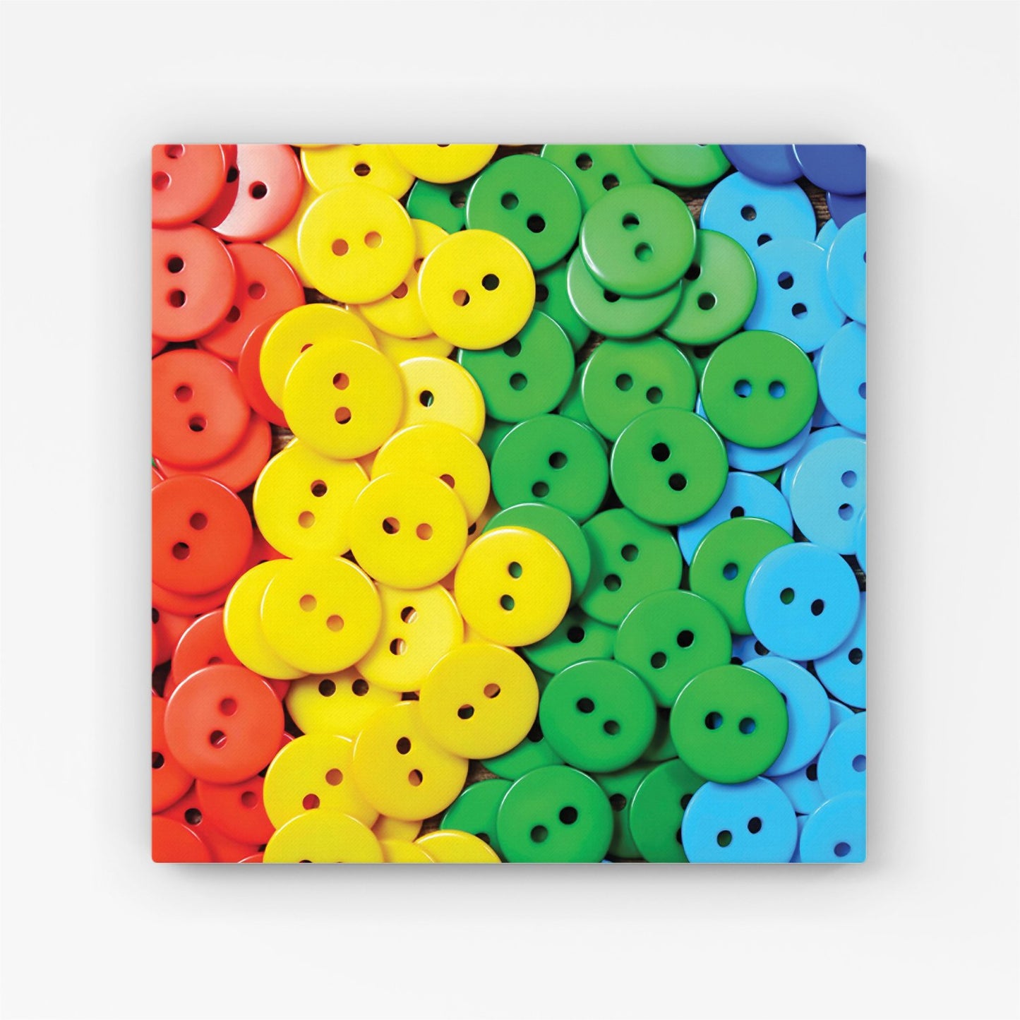 Colourful Buttons Pattern Canvas