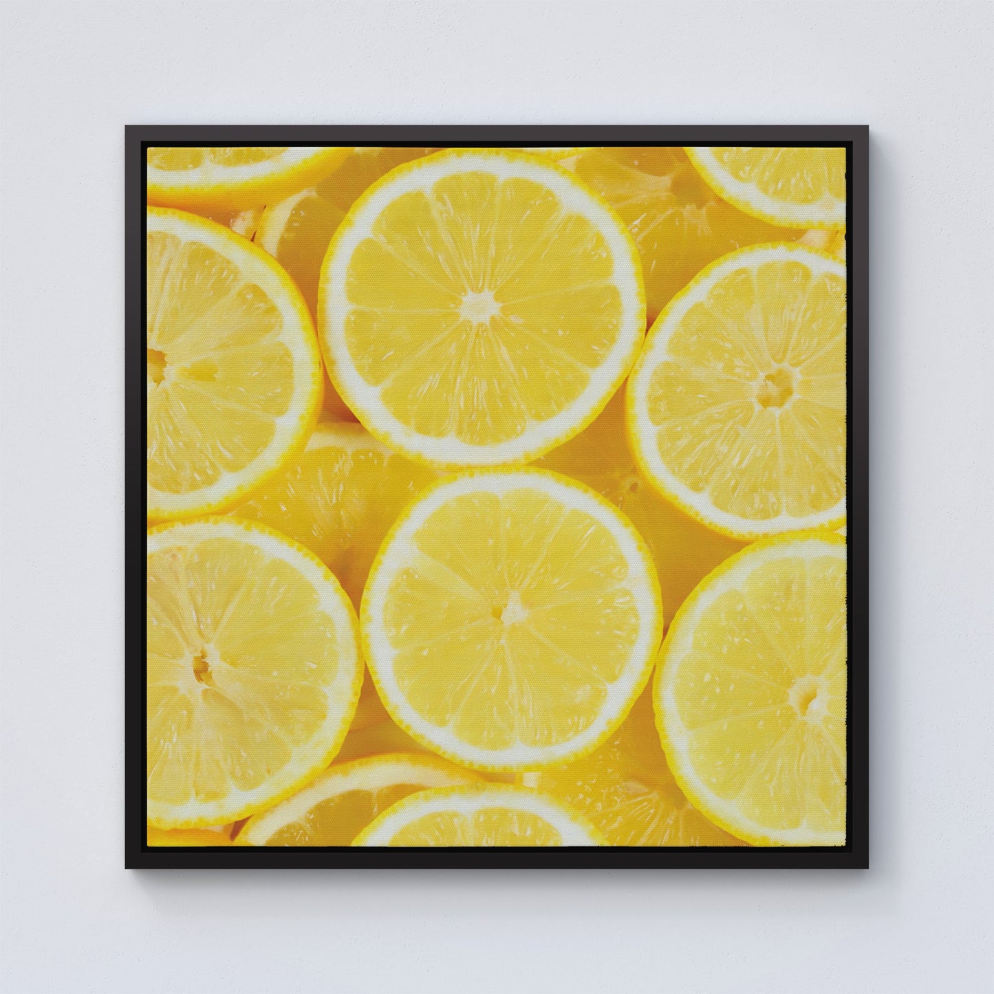 Vibrant Lemons Framed Canvas