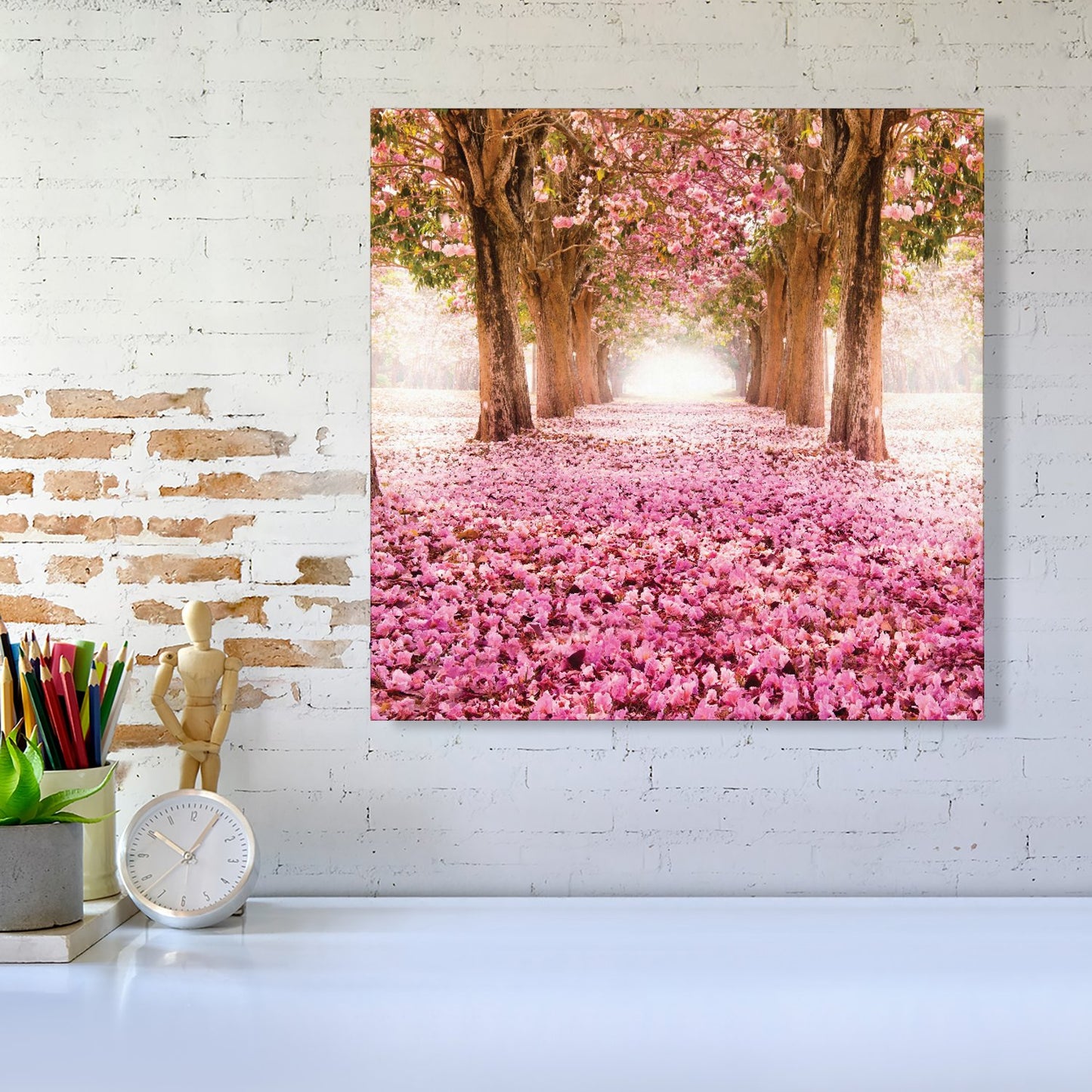 Pink Flower Tree Tunnel Canvas