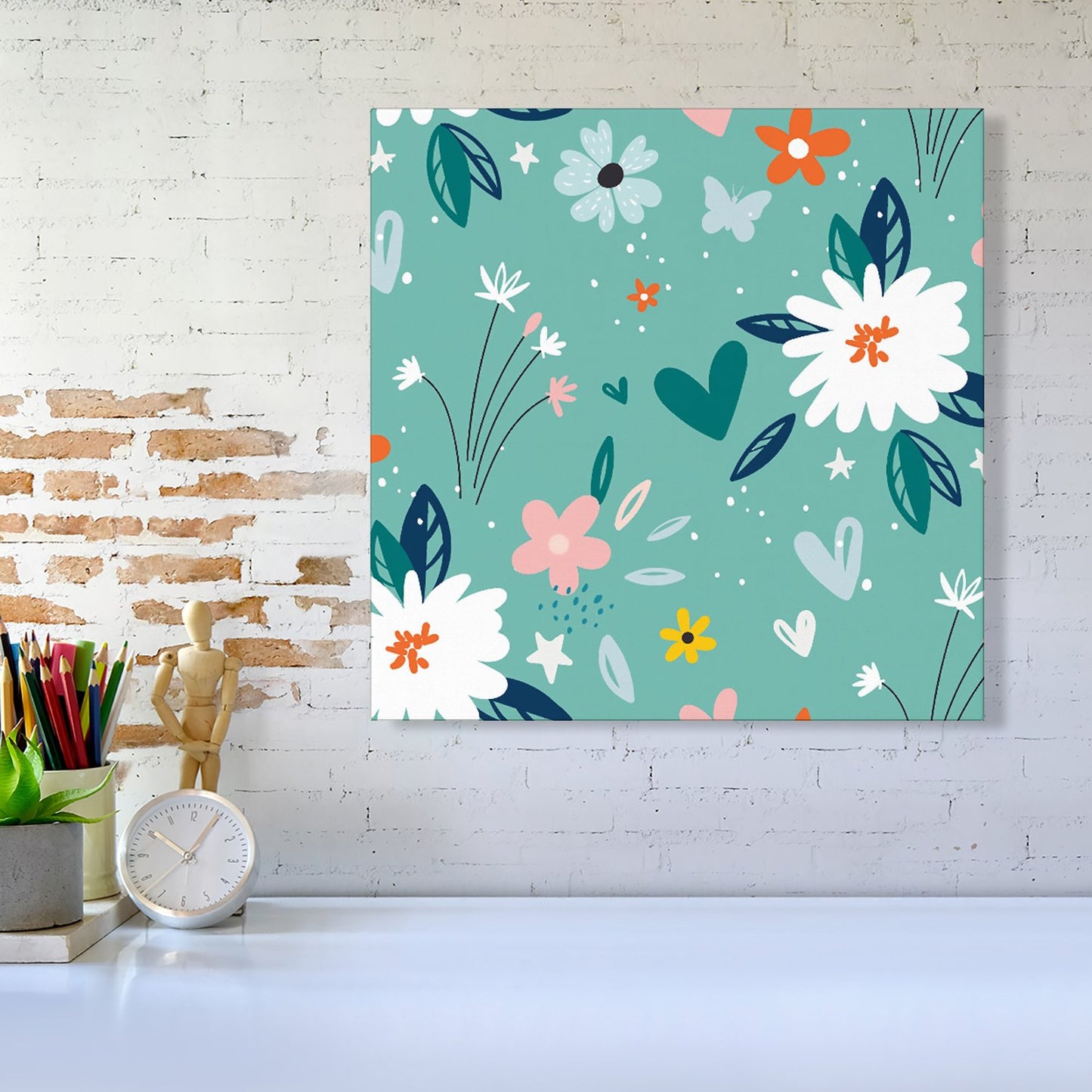 Garden Summer Flowers Canvas