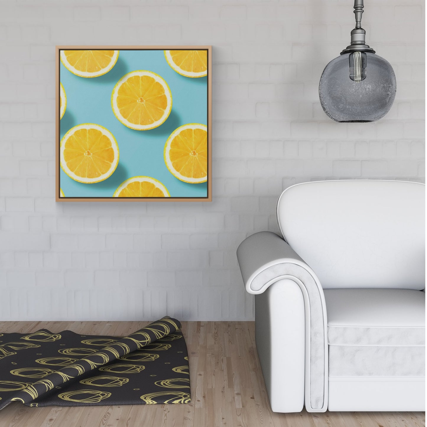 Fresh Lemons Framed Canvas