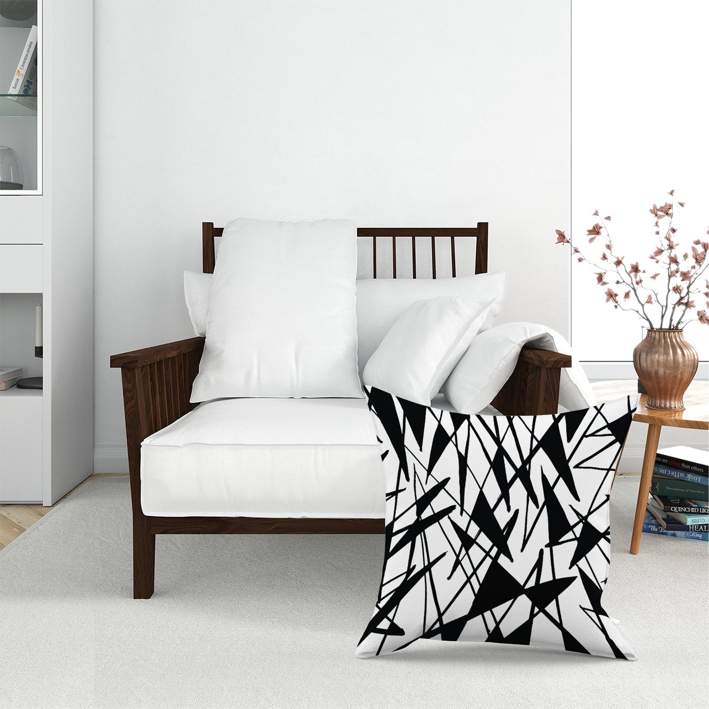 Brush Abstract Pattern Floor Cushion