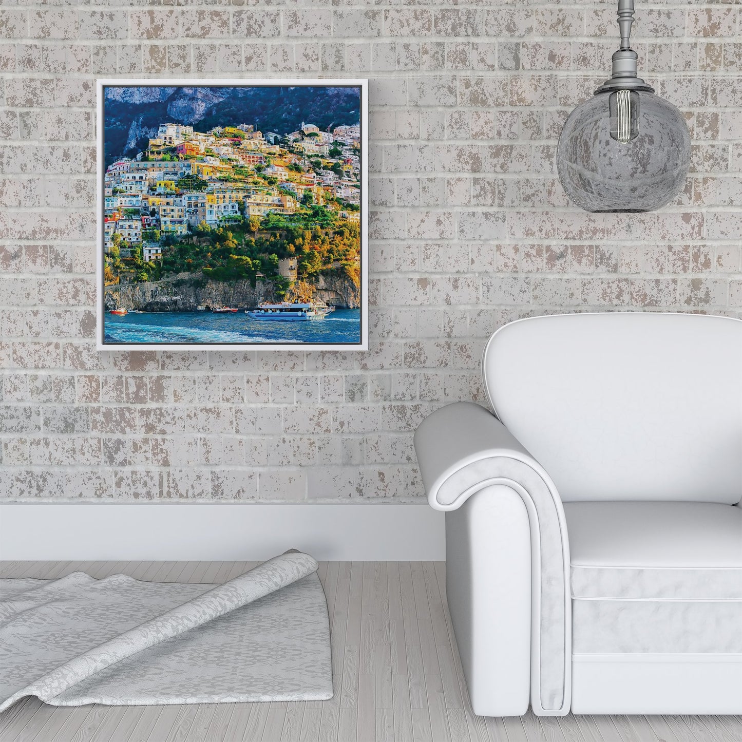 Positano, Amalfi Coast Framed Canvas