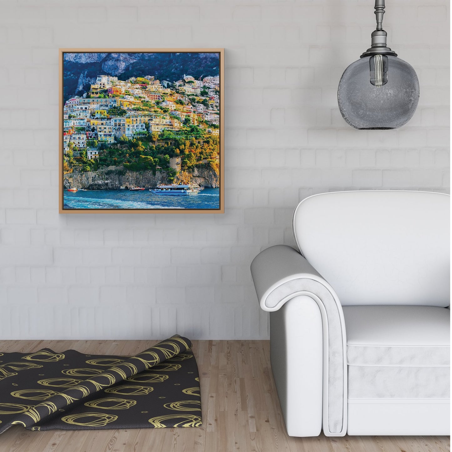 Positano, Amalfi Coast Framed Canvas