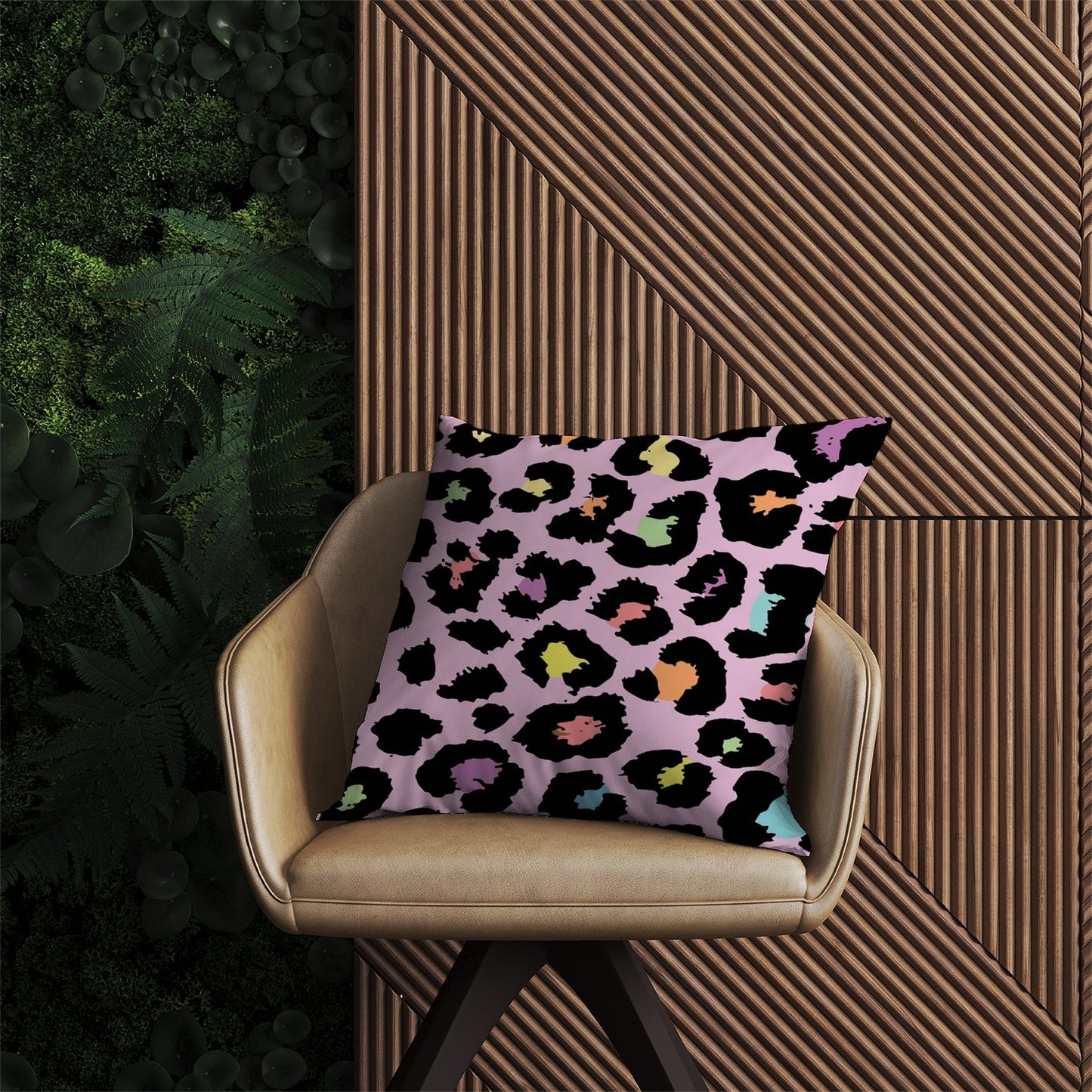 Pink Leopard Print Outdoor Cushion
