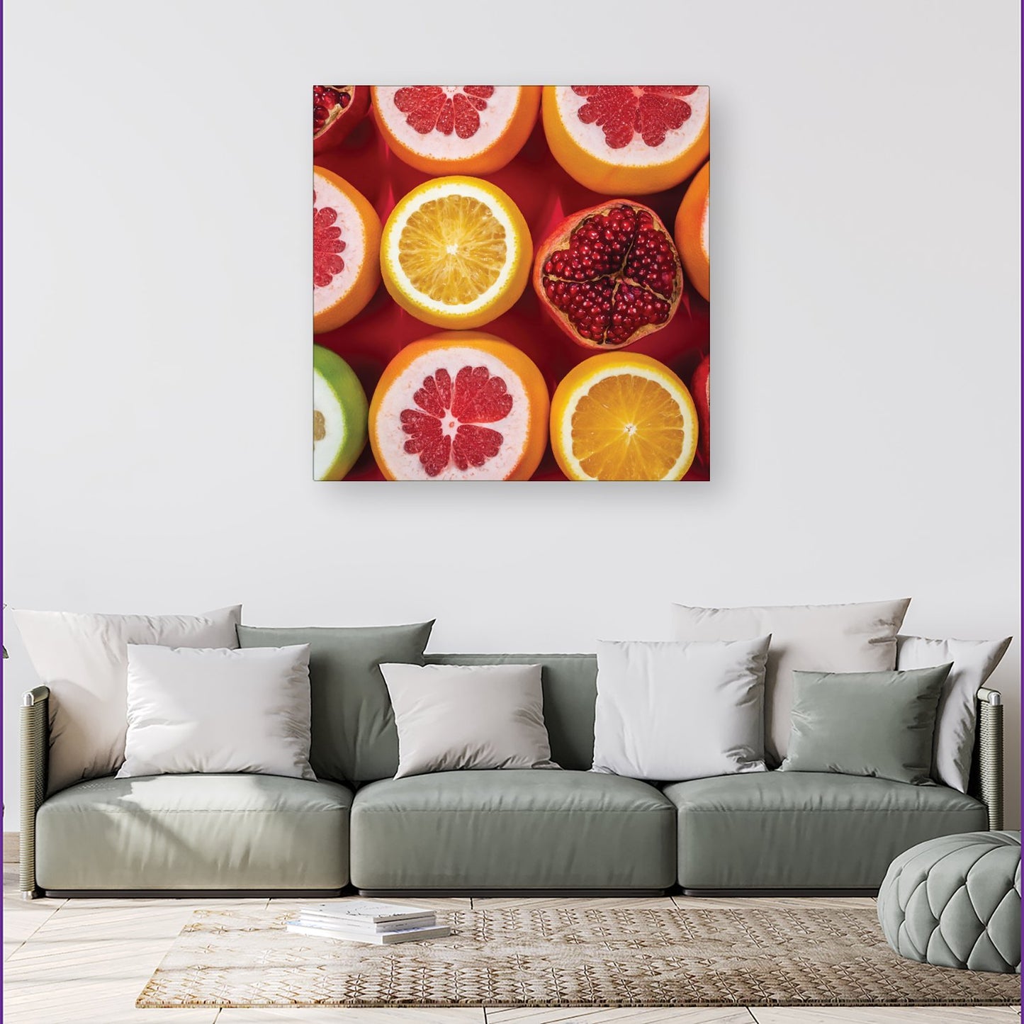 Citrus And Pomegranate Canvas